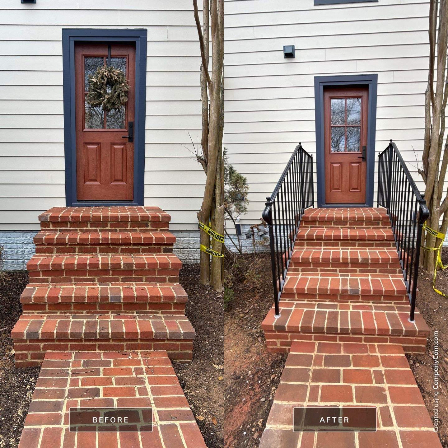 Traditional Iron Entry Railings – Gaithersburg, MD by Capitol Iron Works