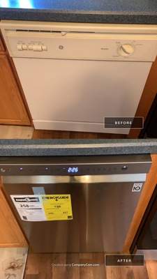 Appliance Installation using LG Dishwasher