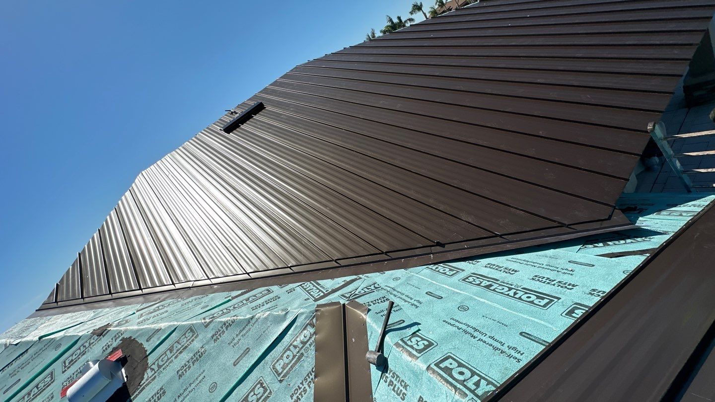 Residential Roofing Installation using Standing Seam Metal Roof in Cape Coral, FL by International Roofing