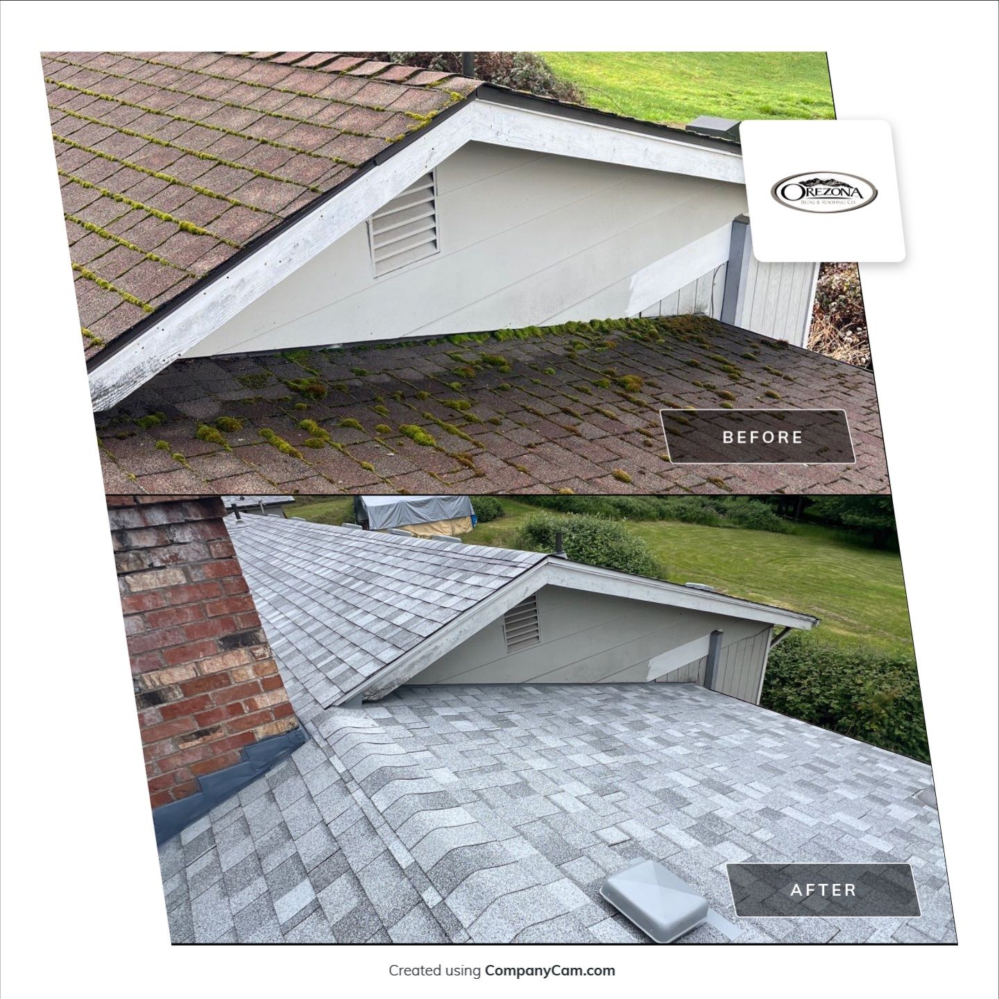 Residential Roofing Installation using IKO Dynasty (Color: Frostone Grey) by Orezona Building & Roofing Company, Inc.