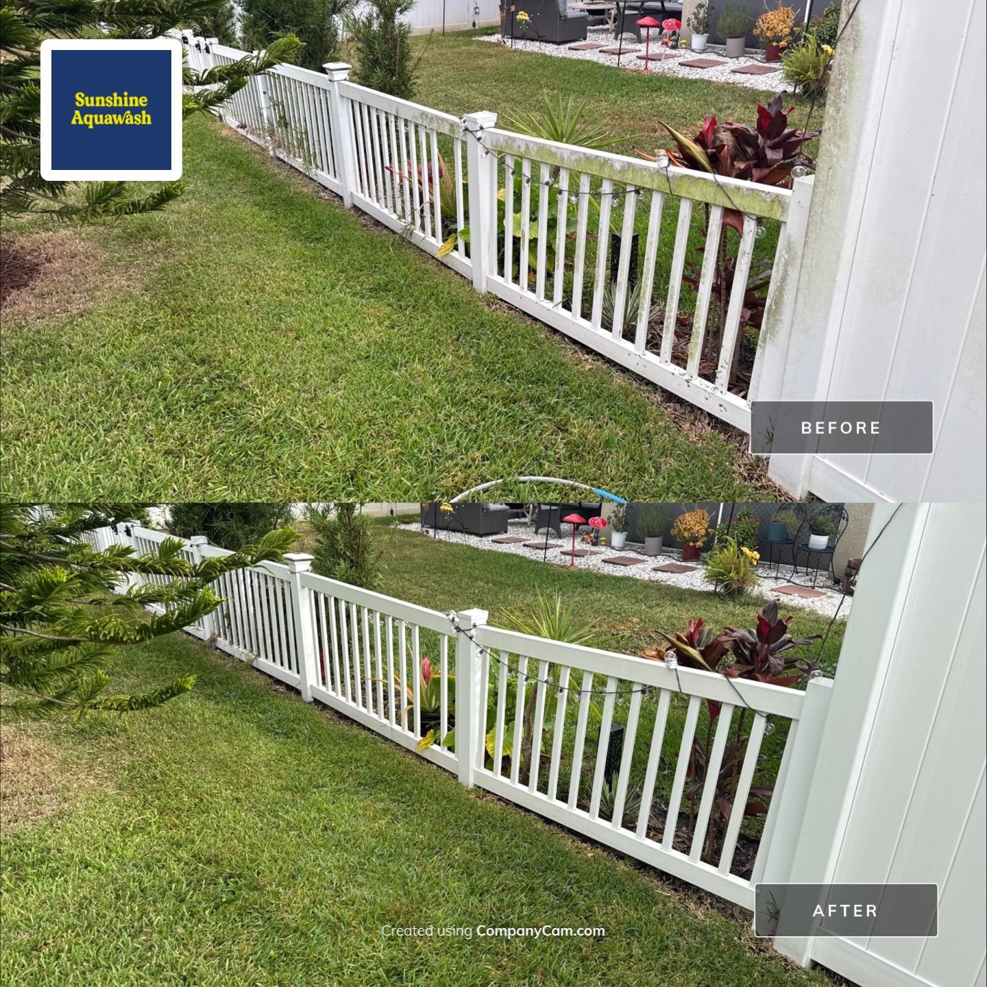 Vinyl Fence Cleaning, Driveway & Sidewalk Cleaning in Crystal Lakes – Palmetto, FL by Sunshine AquaWash