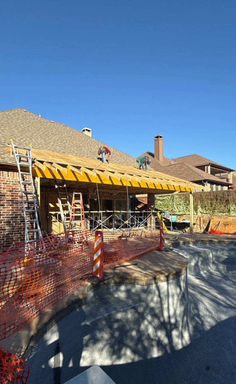 Patio & Pool bath addition by SLM General Contractors & Roofing