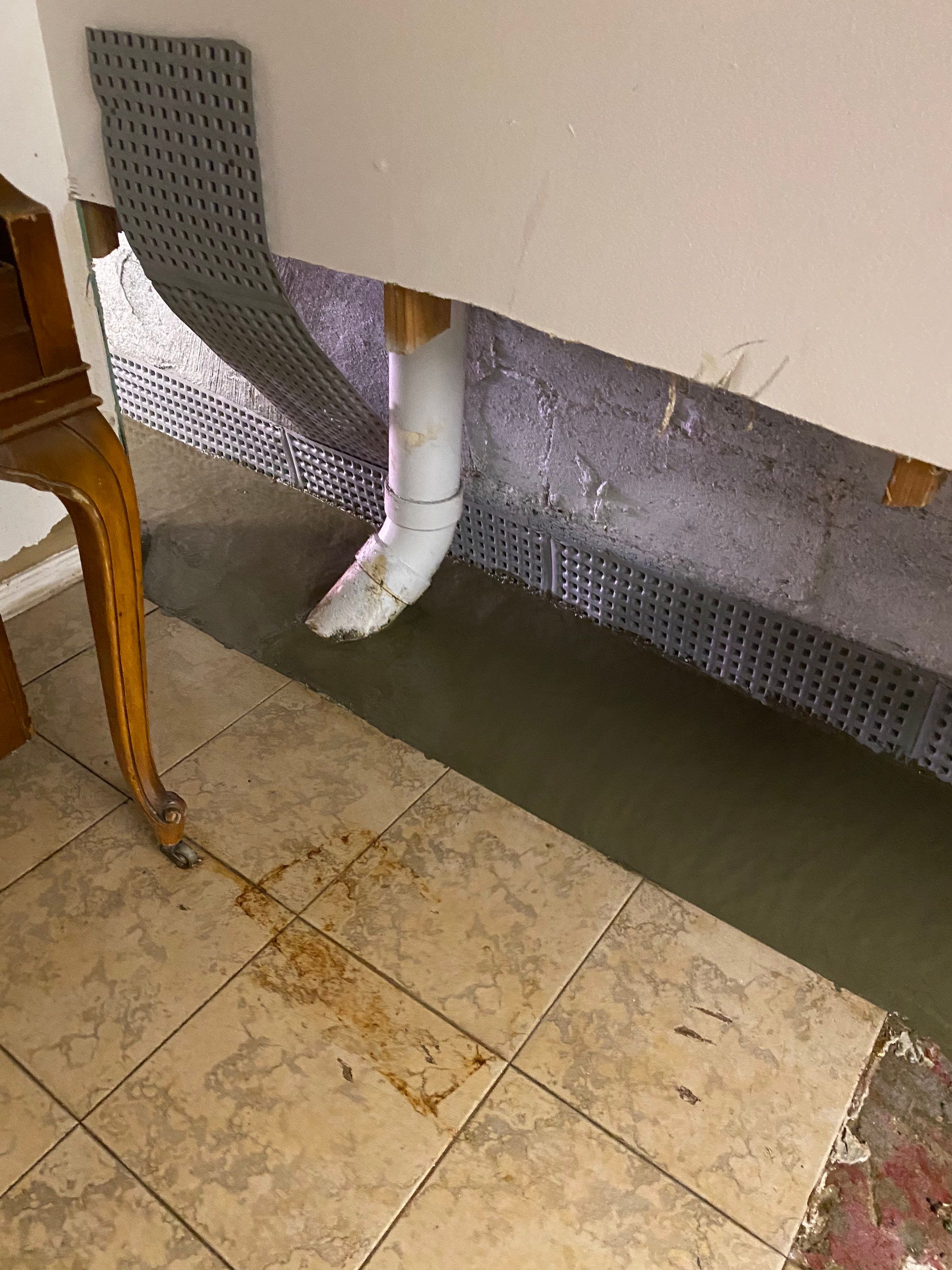 Interior French Drain Job in Bayonne, NJ by Pure Service Pro, LLC 