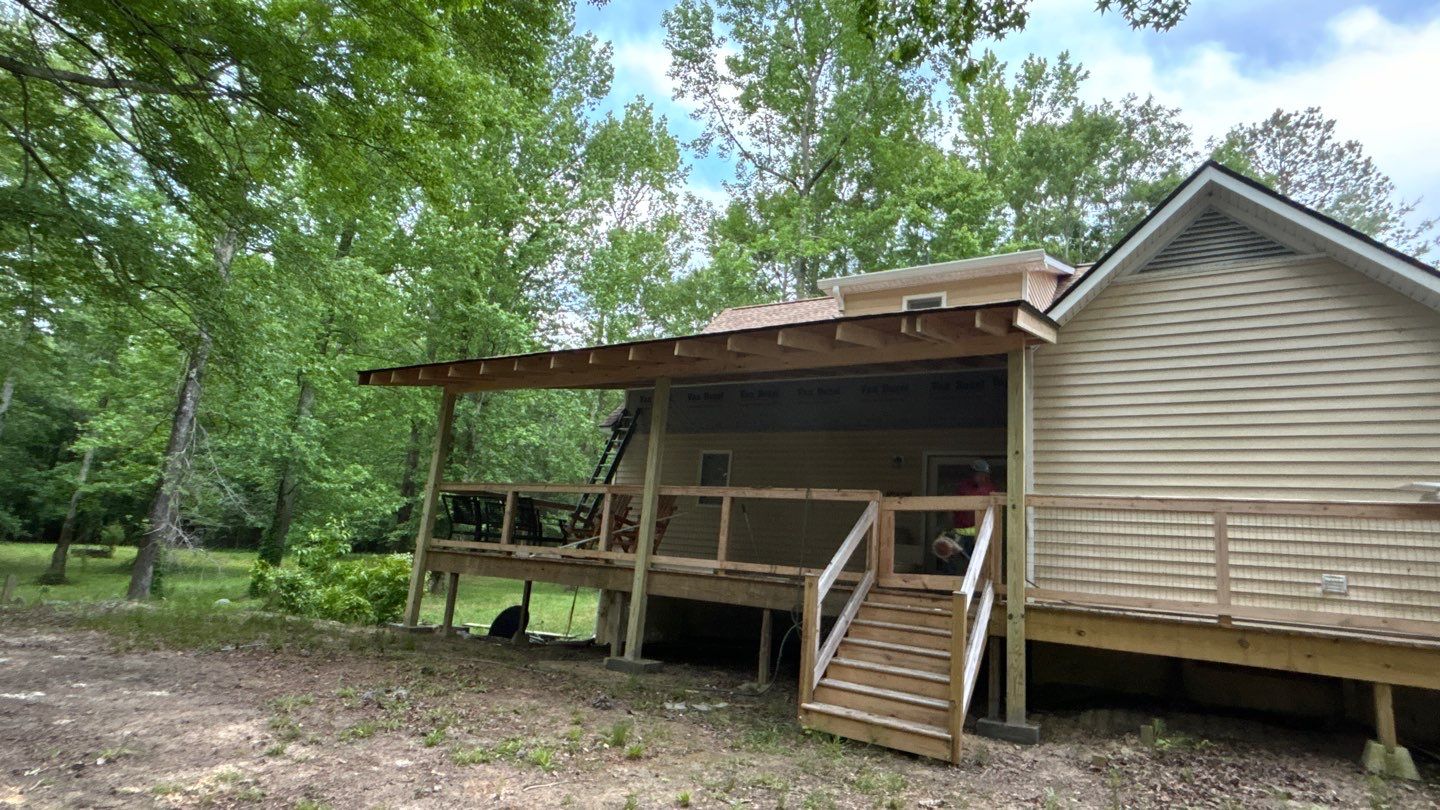 Roof Replacement and cover porch by Deerfield Roofing LLC