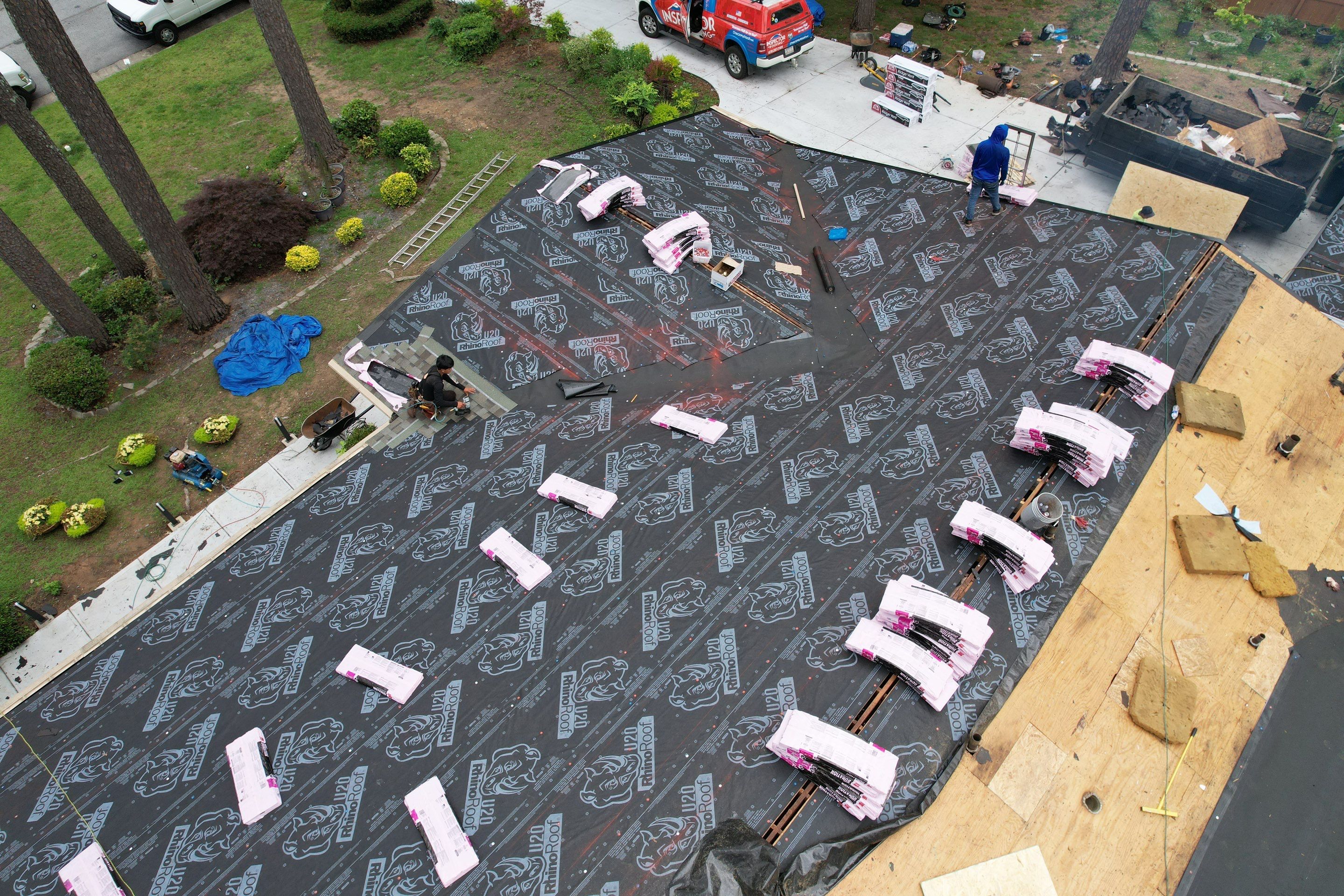 Residential Roofing Installation using Owens Corning by Inspector Roofing and Restoration