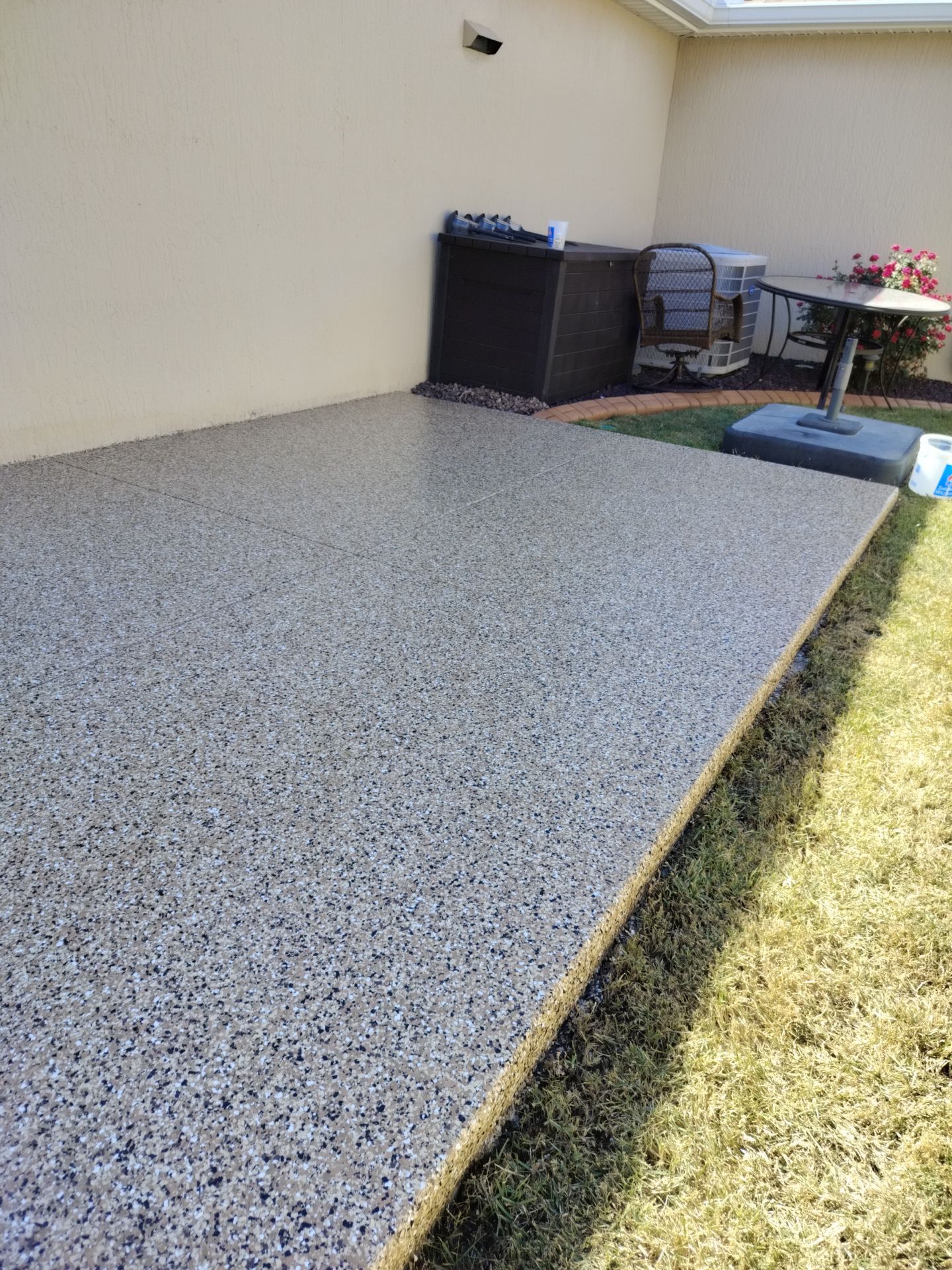 Lanai in Sandstone  by Innovative Concrete Coatings 