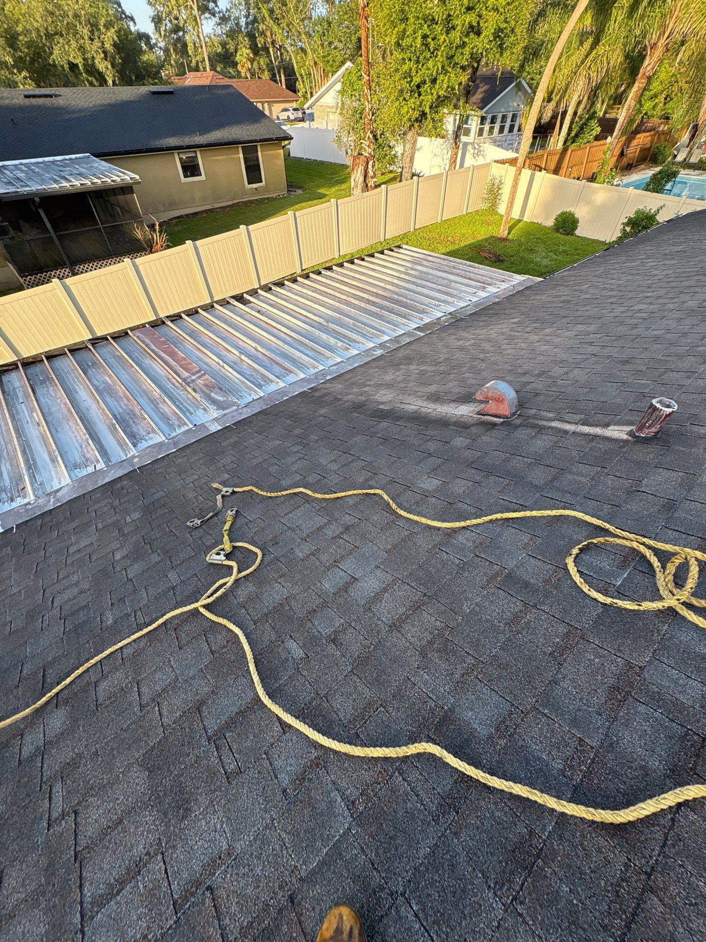 Architectural Shingle Roof Replacement and Attic Inspection in Orange City by Pinnacle Roofing Group
