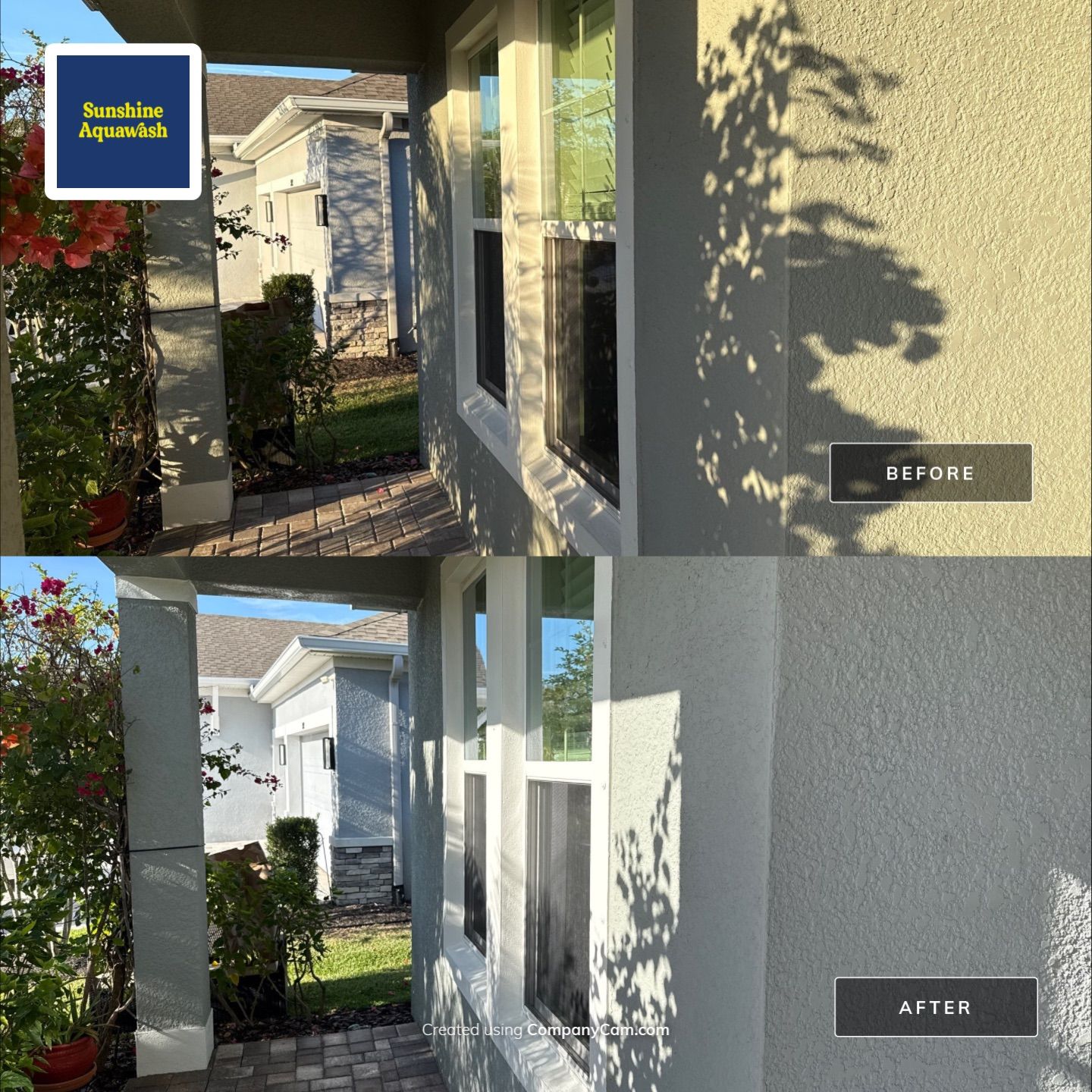 One-Story House Wash & Driveway Cleaning in Trevesta – Palmetto, FL by Sunshine AquaWash