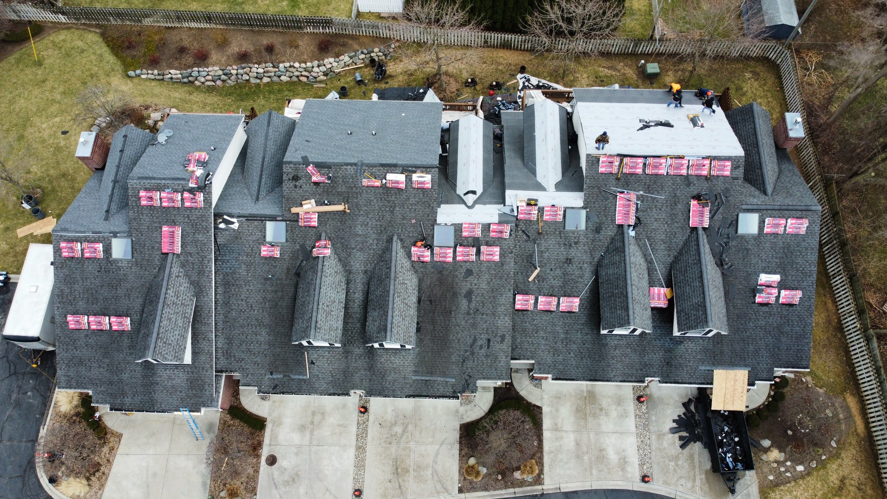 Condo Association Roof Replacement using GAF Shingles by Bloomfield Construction & Restoration