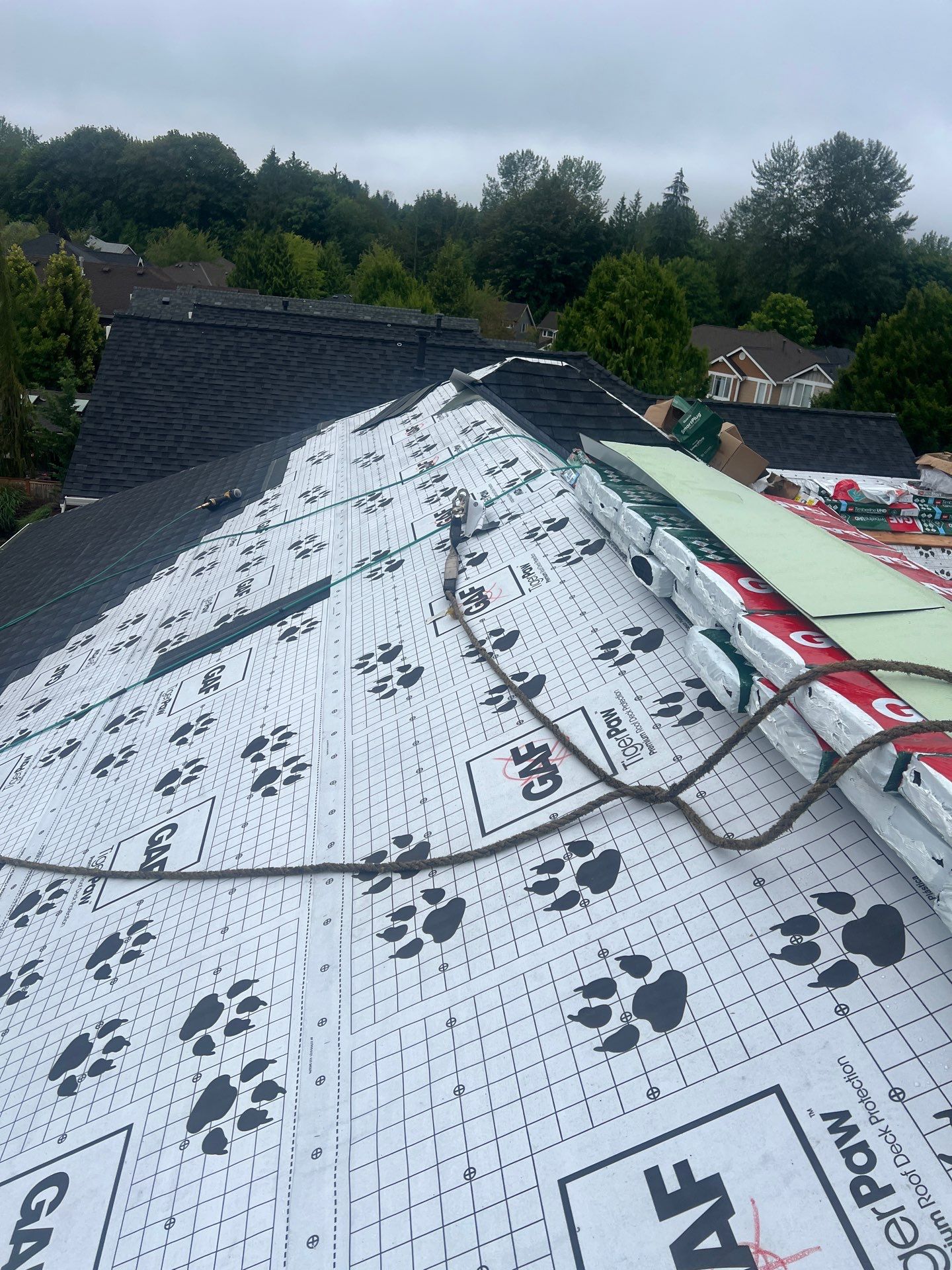 Residential Roofing Installation using GAF UHDZ Shingles by Roofing Formula LLC