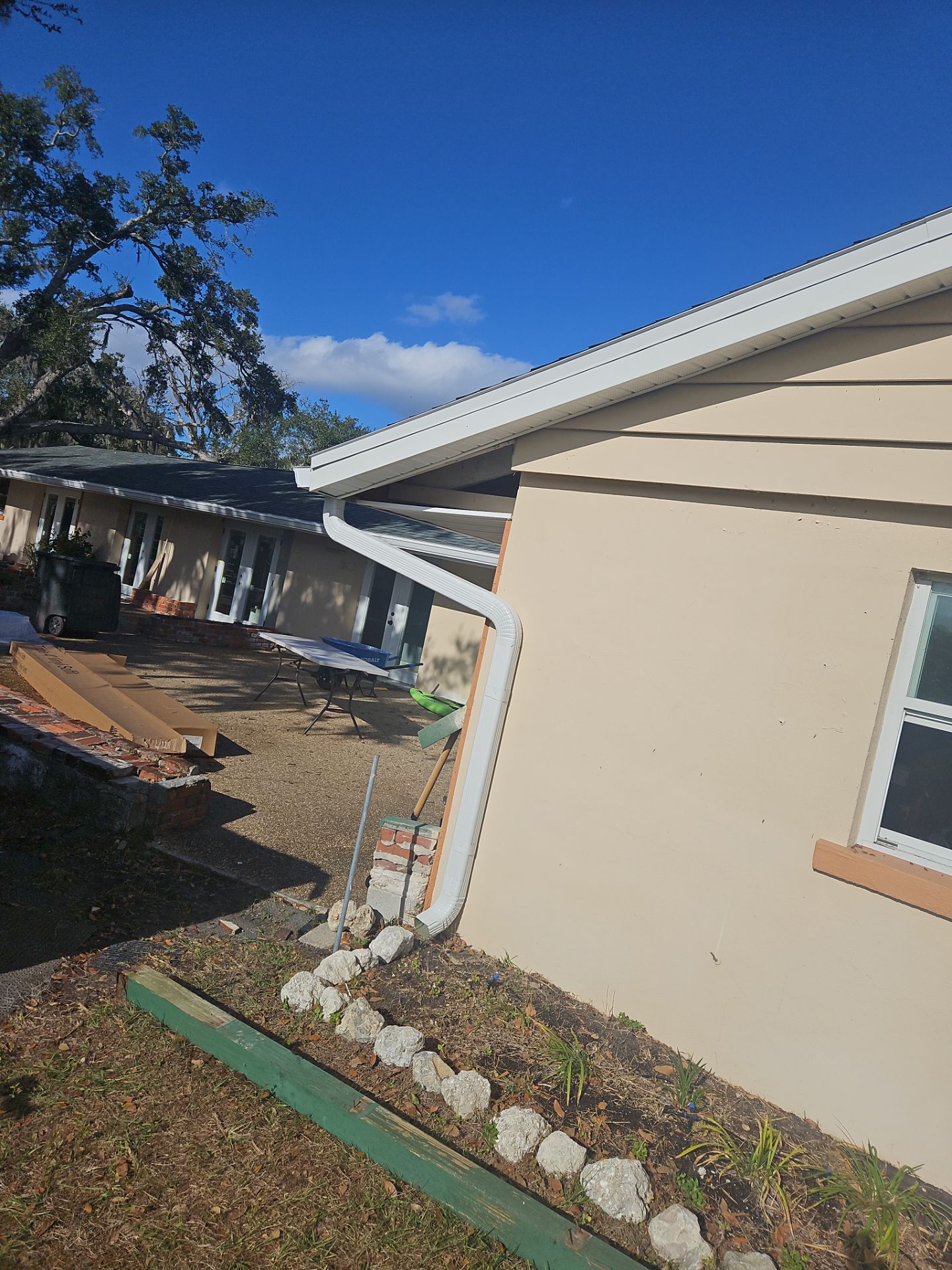 Soffit and Fascia Installation and Smooth Box Gutters and Downspouts in Sarasota FL by Gutter Professors