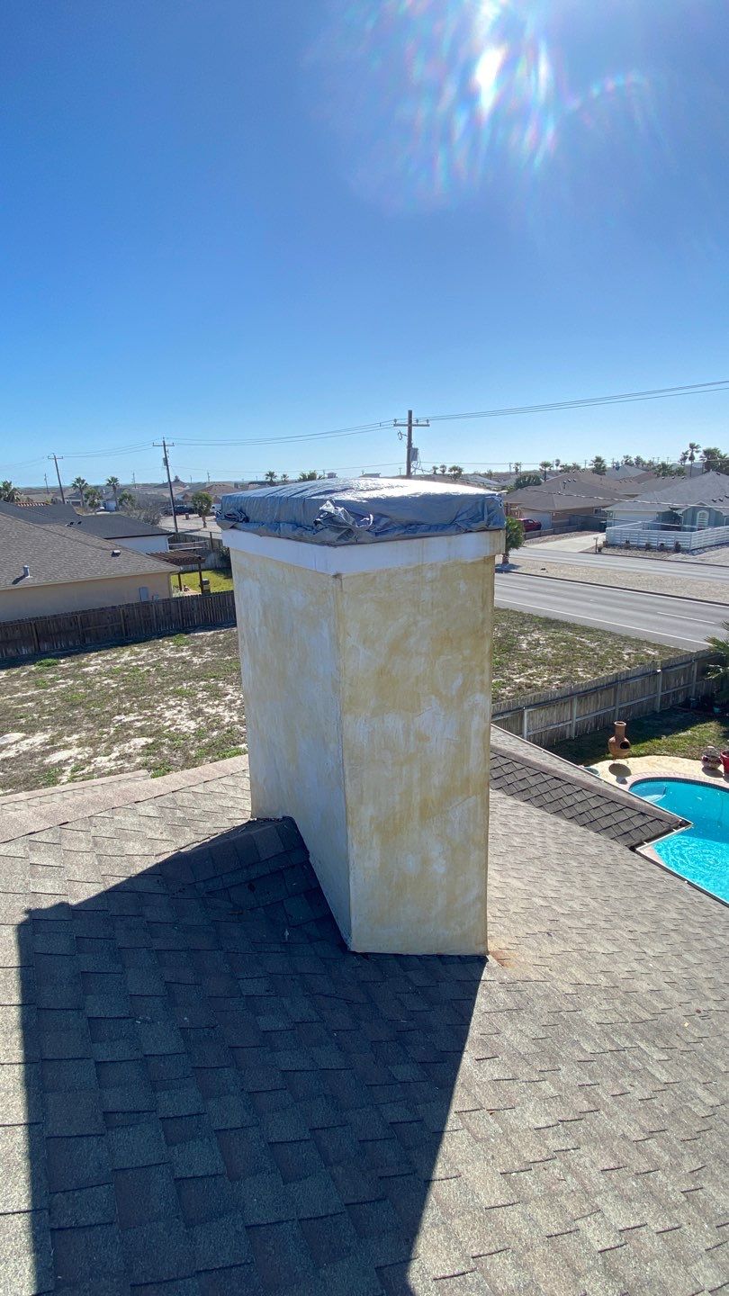 Chimney Cap Replacement  using Custom Fabricated Steel by Lighthouse Roofing