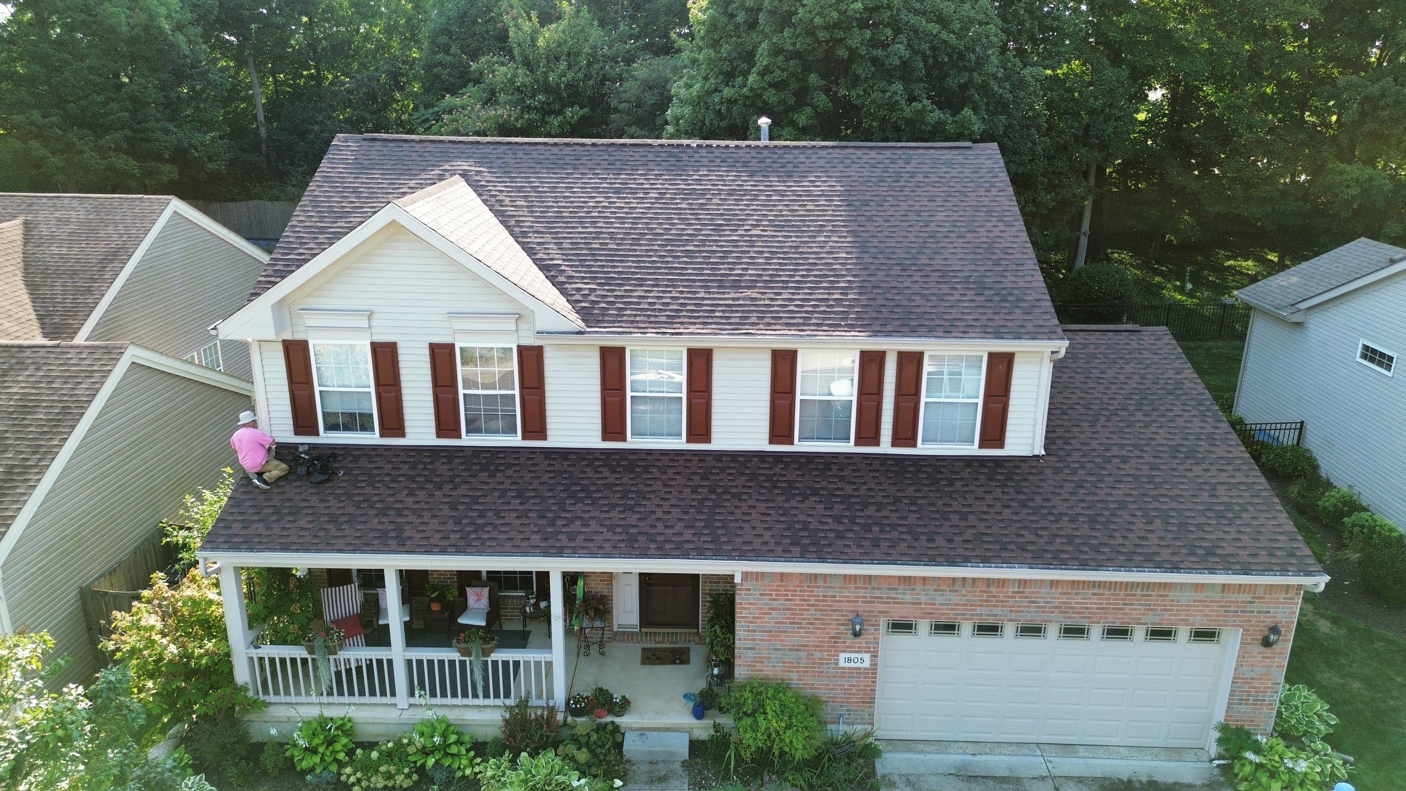 Residential Roofing Installation using Timberline HDZ Shingles - Hickory by RoofX 