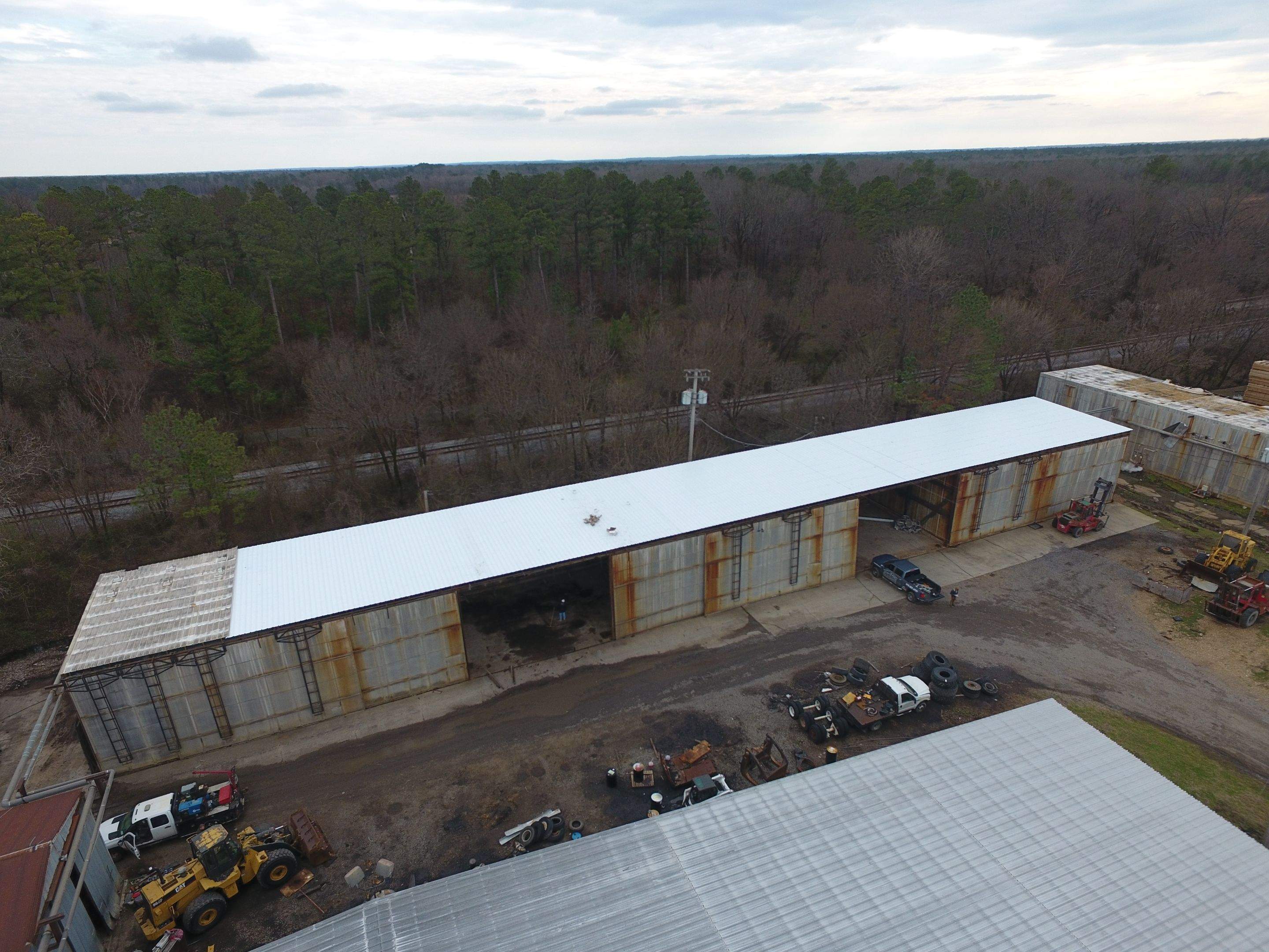 Commercial Roofing Installation using Aluminum Roofing panels by Hostetler Roofing