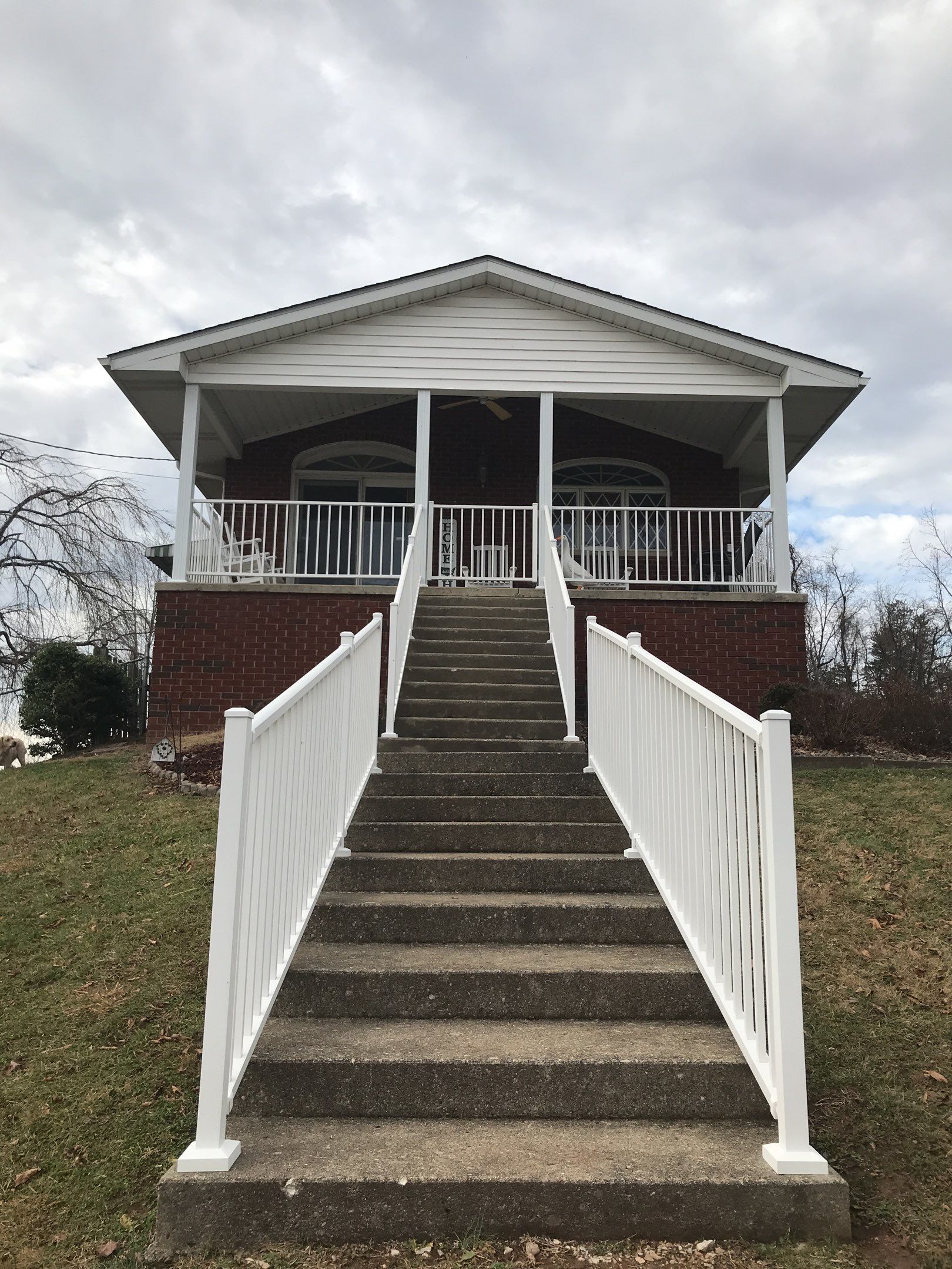 Porch Update using Westbury Aluminum Railing by Secure Construction Company Inc