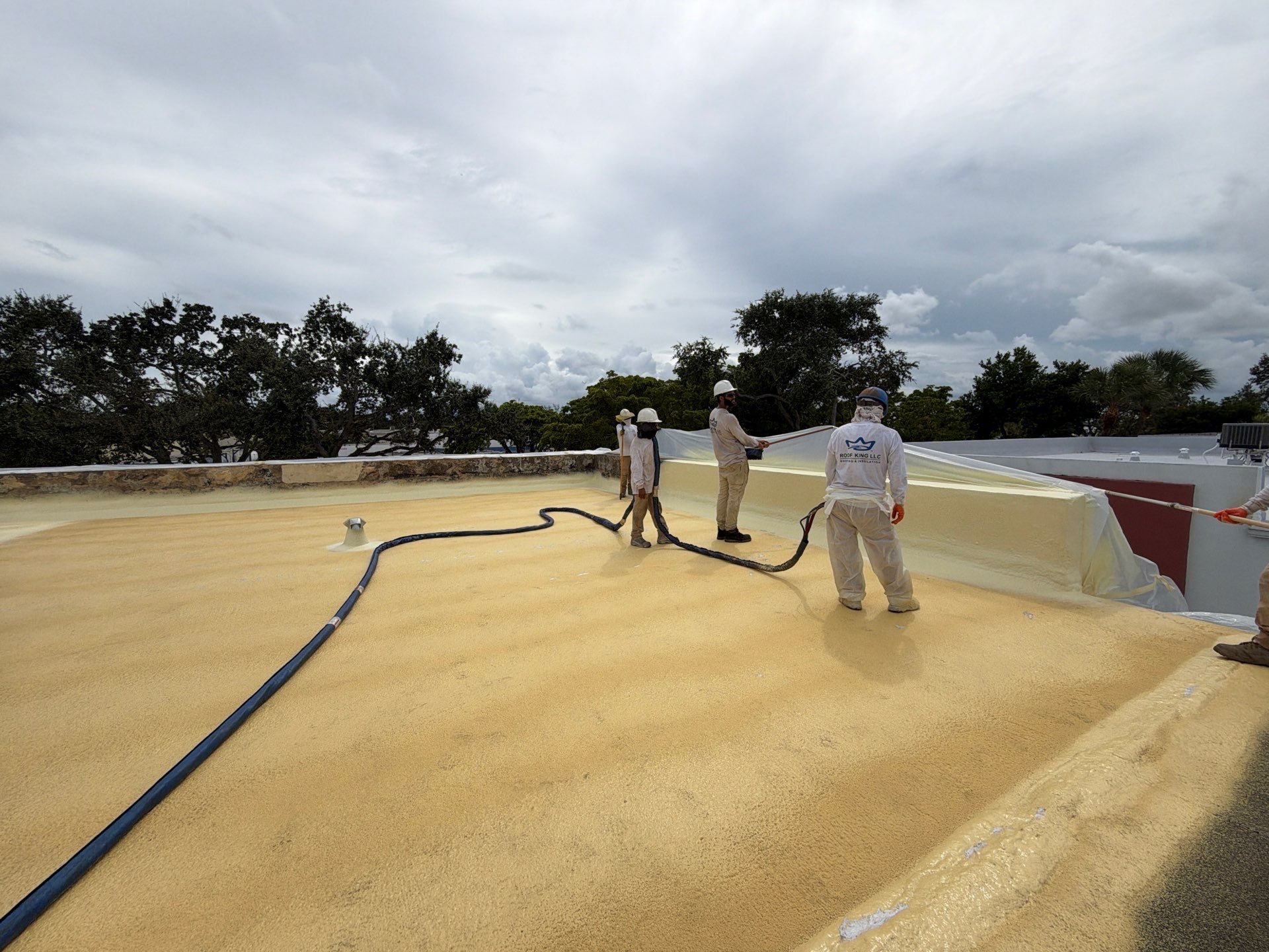 Fort Lauderdale Commercial Roof Restoration with Spray Foam Coating by Roof King LLC