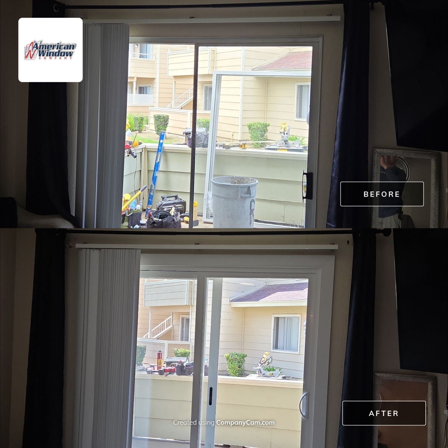 Patio Door Replacement in Apartment units by American Window Company