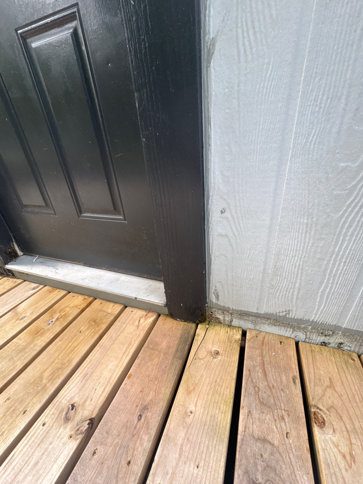 Exterior Painting in Tyler, TX | Black Back Porch, Wood & Shutters by Quality Coats Painting