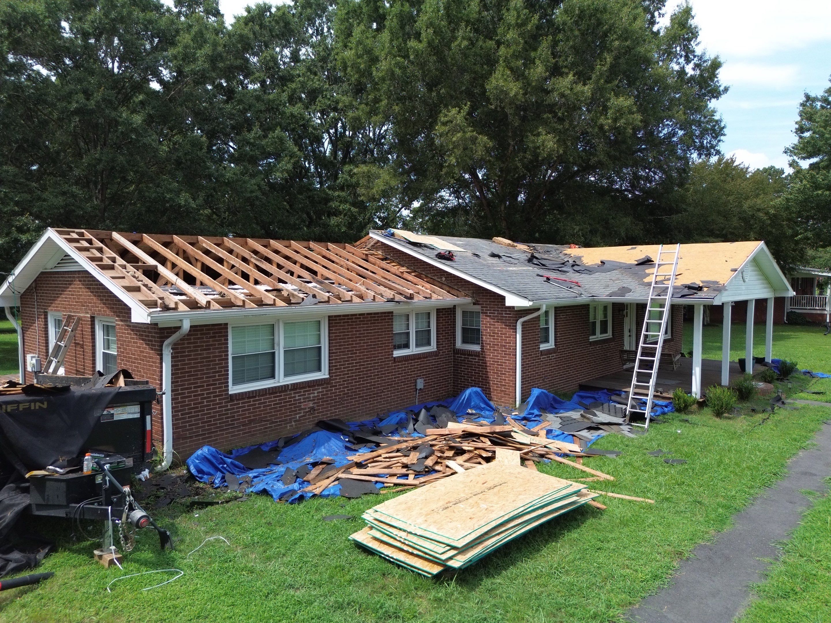 Roof replacement, interior and gutter repair by hail and wind damage by Just Brilliant Restoration JBR