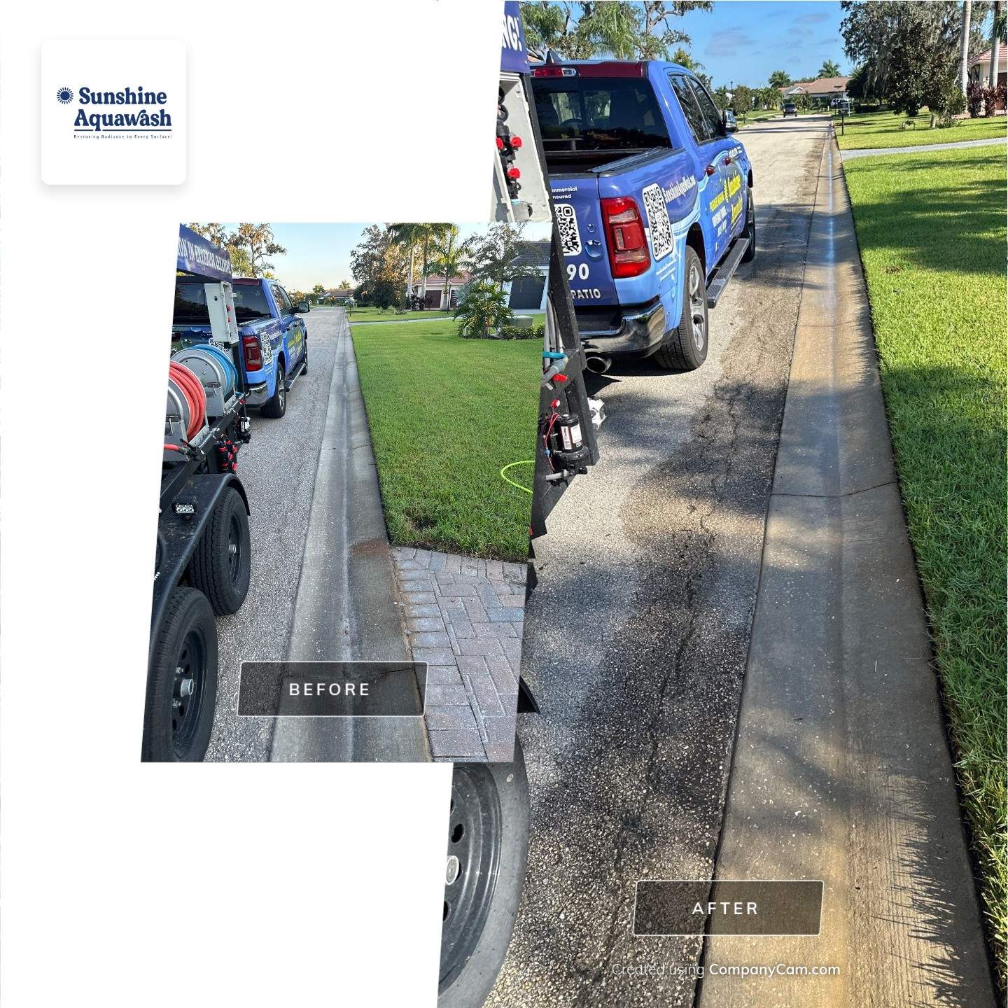 Paver Driveway Cleaning in Winding River Community, Bradenton, FL by Sunshine AquaWash