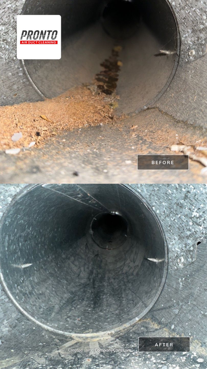 Air duct cleaning using Commercial vaccum by Pronto Air Duct Cleaning