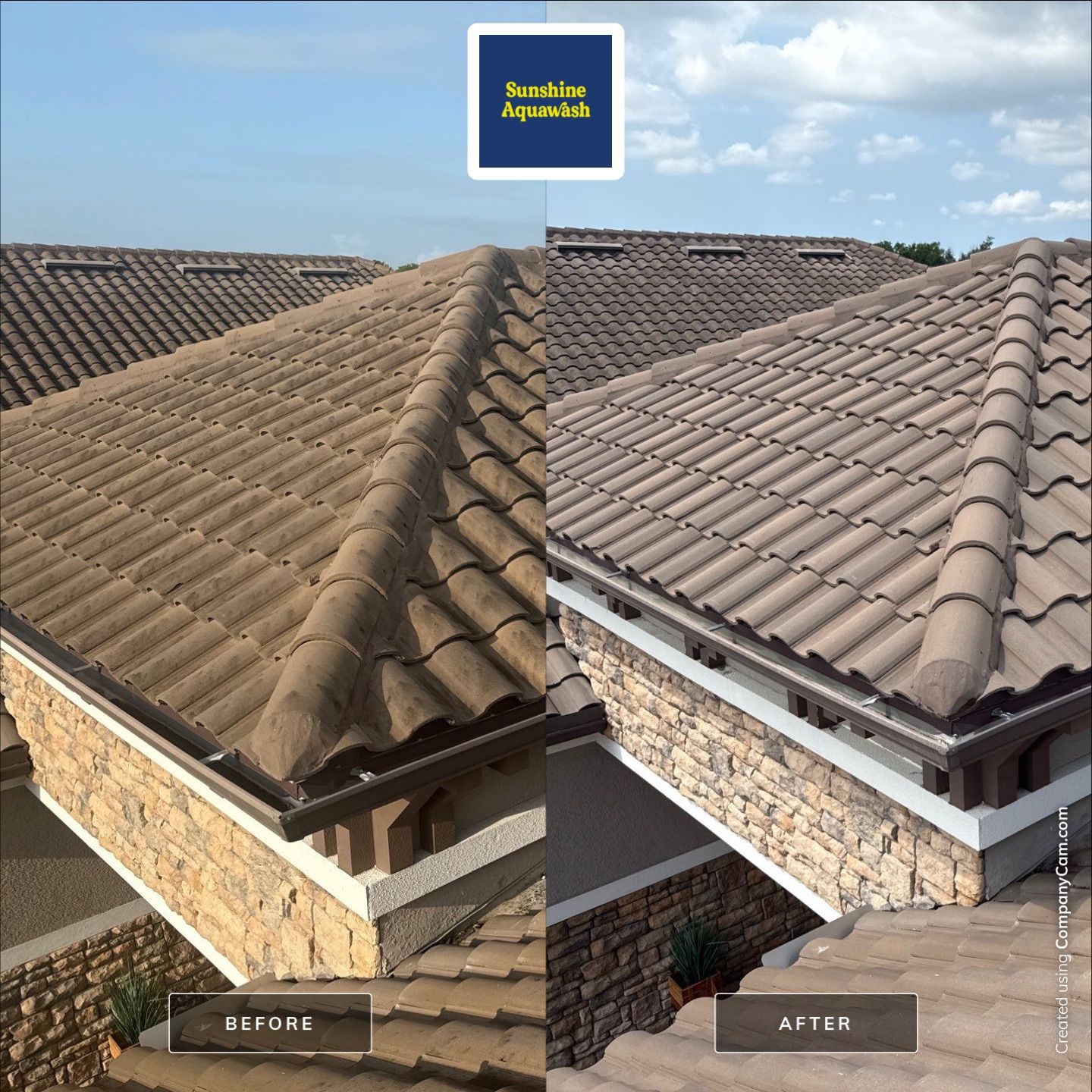 Tile Roof Cleaning in Artisan Lakes Community – Palmetto, FL by Sunshine AquaWash