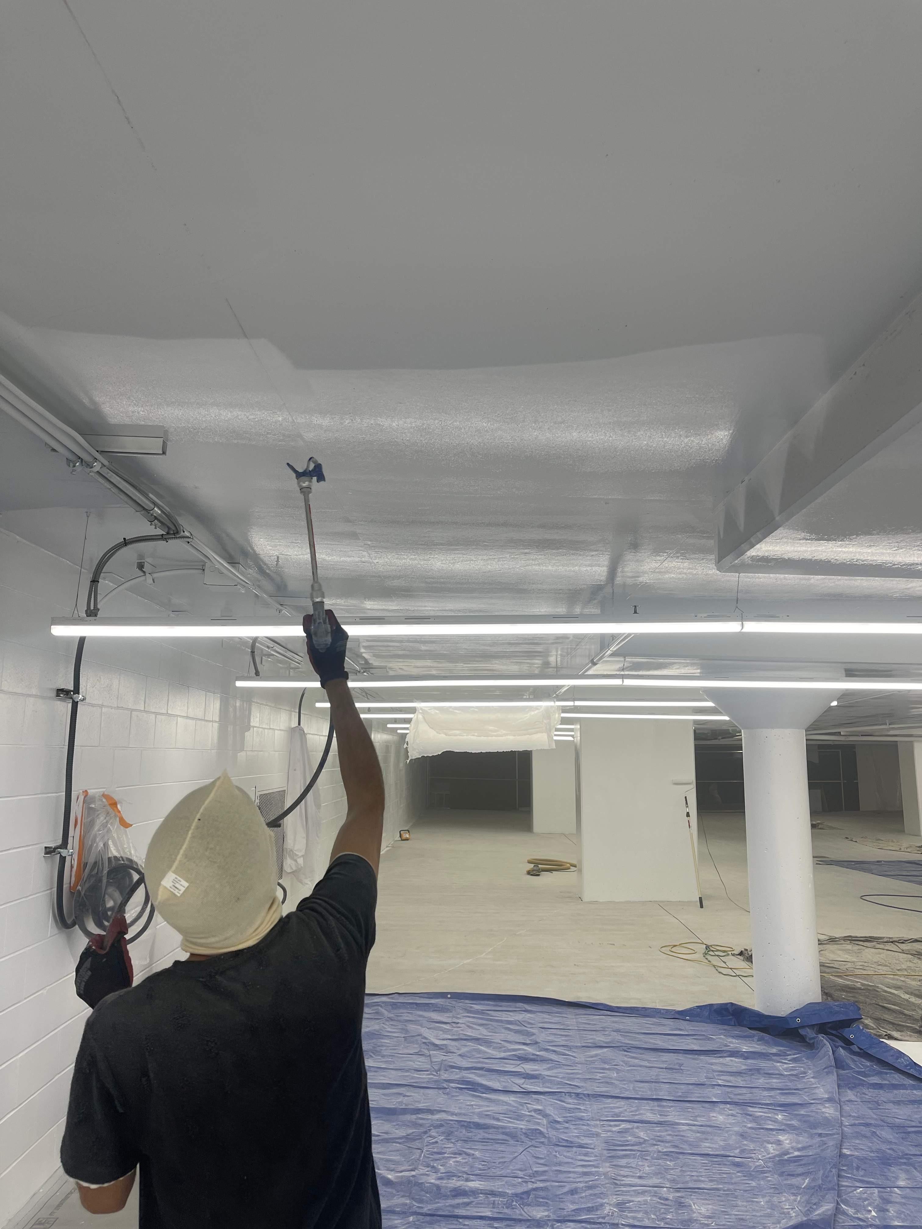 Commercial Ceiling Painting – Downtown Location by YVR Construction Group