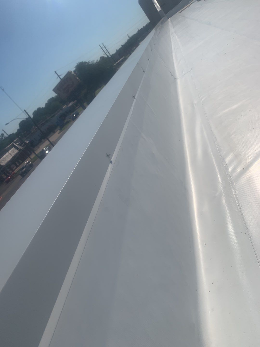 Commercial Roofing Installation using 50 mil PVC by Hostetler Roofing