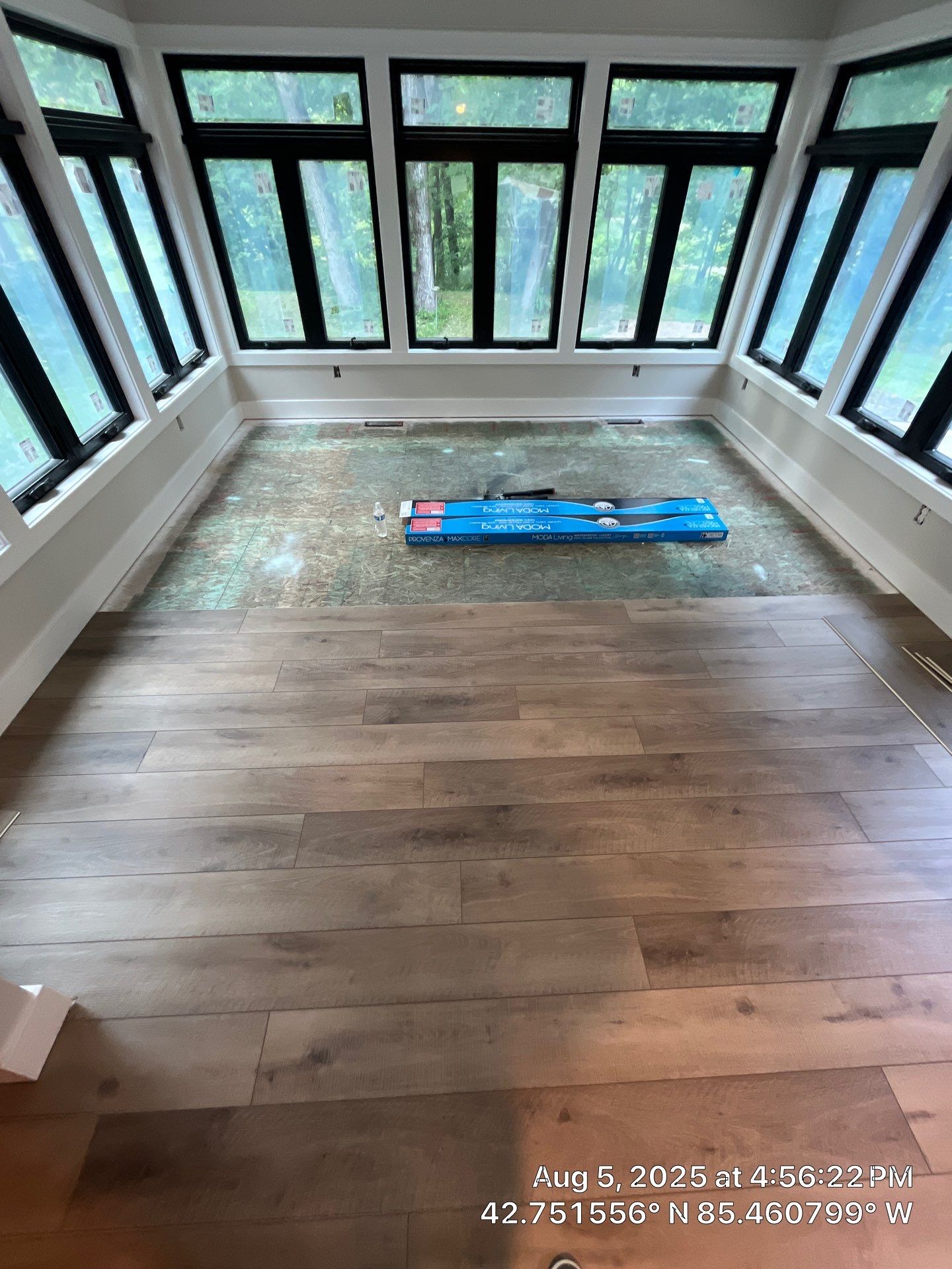 Installation of LVP in Middleville, Michigan by RTBaldwin Hardwood Floors
