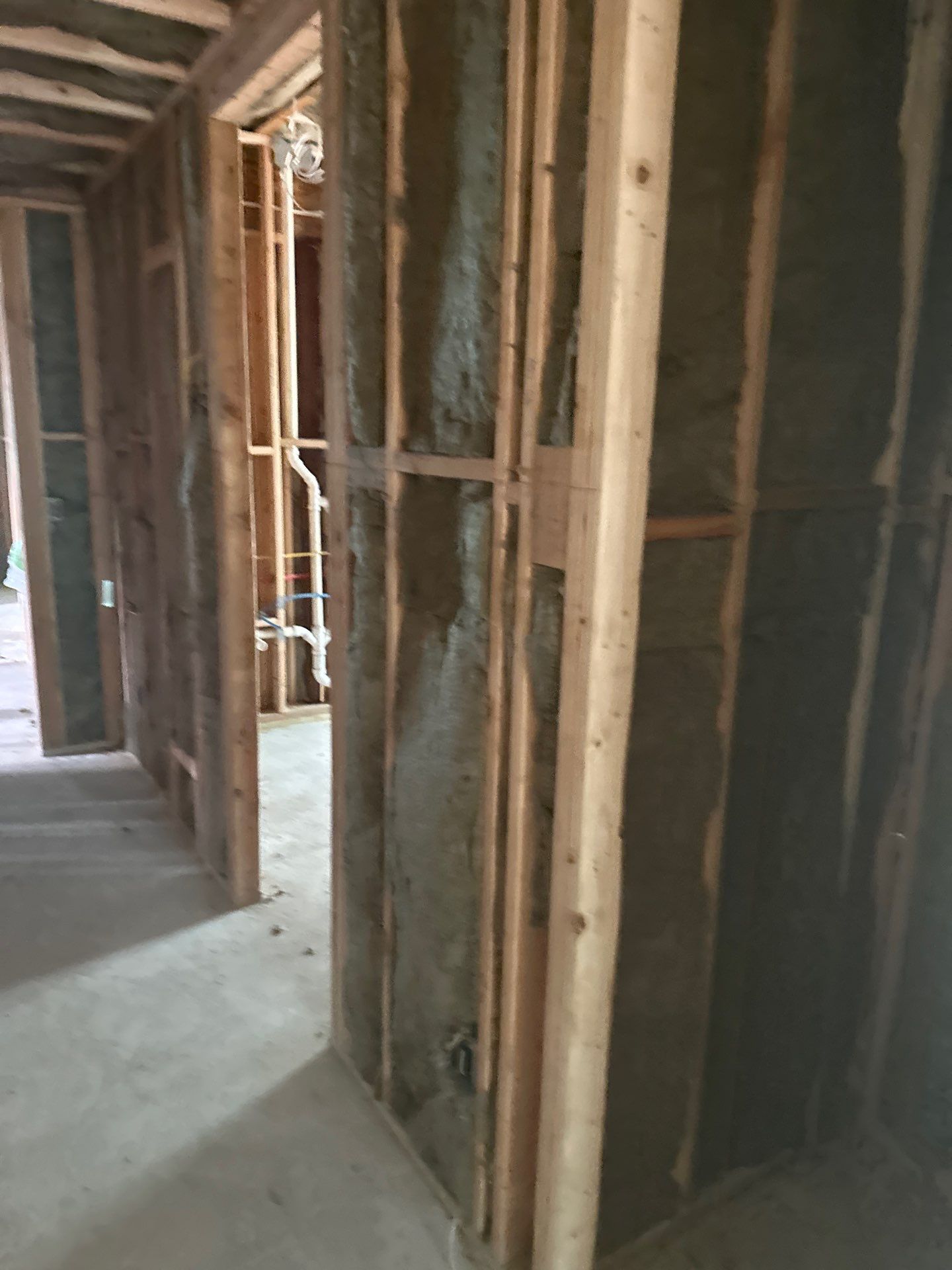 New Home Construction using open cell spray foam by NYS Foam & Energy