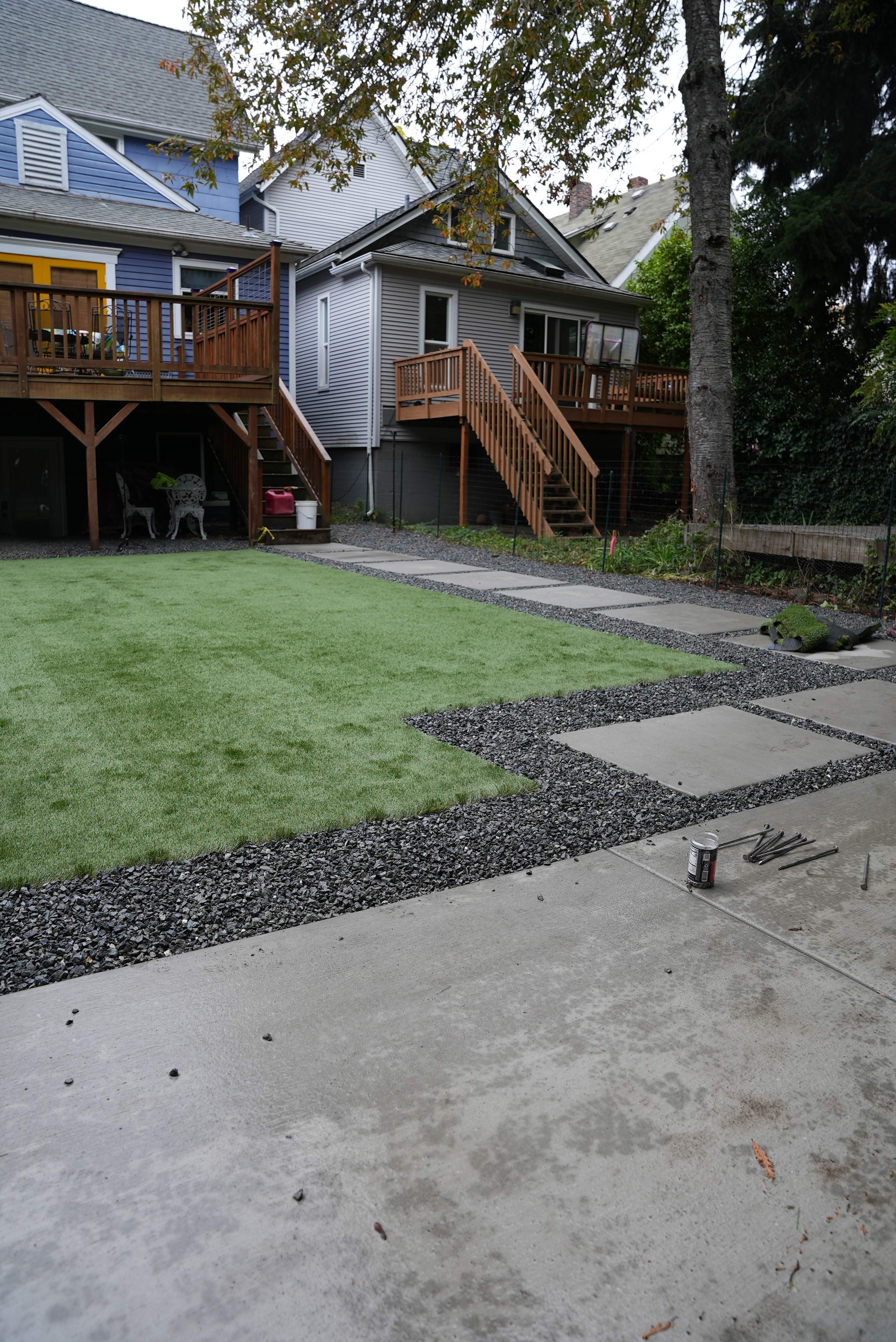 Turf Installation, Retaining Wall & Concrete Walkway | Seattle  by Jireh Asphalt & Concrete Inc 