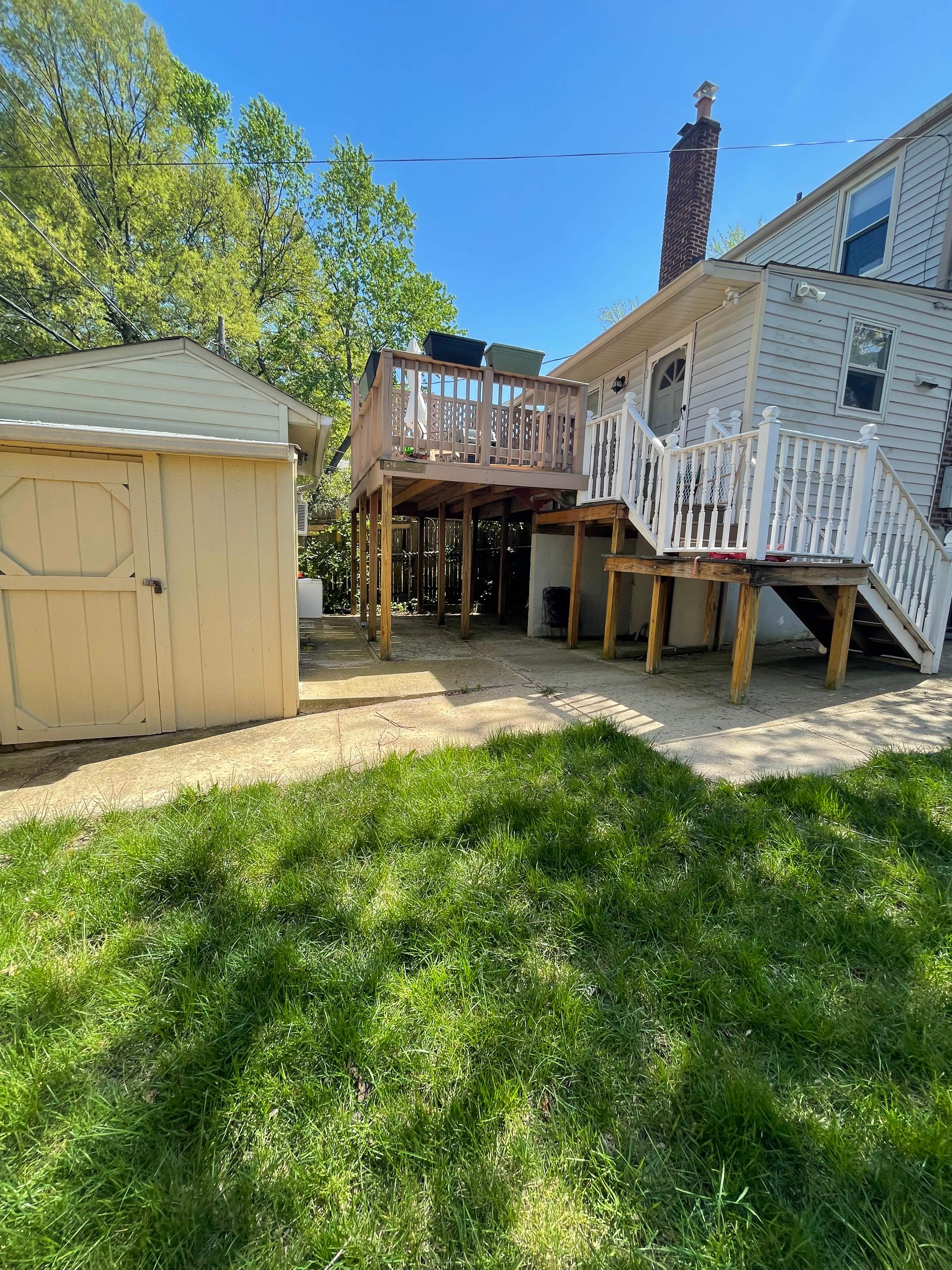 Deck resurfacing, railing replacement and concrete resurfacing by Fairfax Contractors, LLC