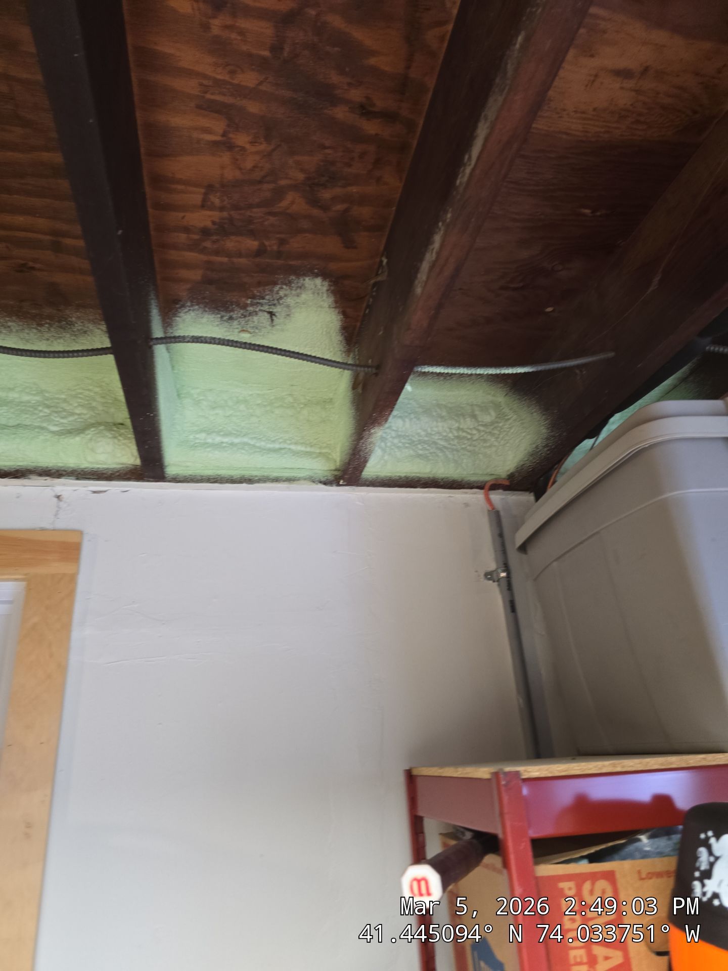 Attic Insulation using open cell spray foam by NYS Foam & Energy
