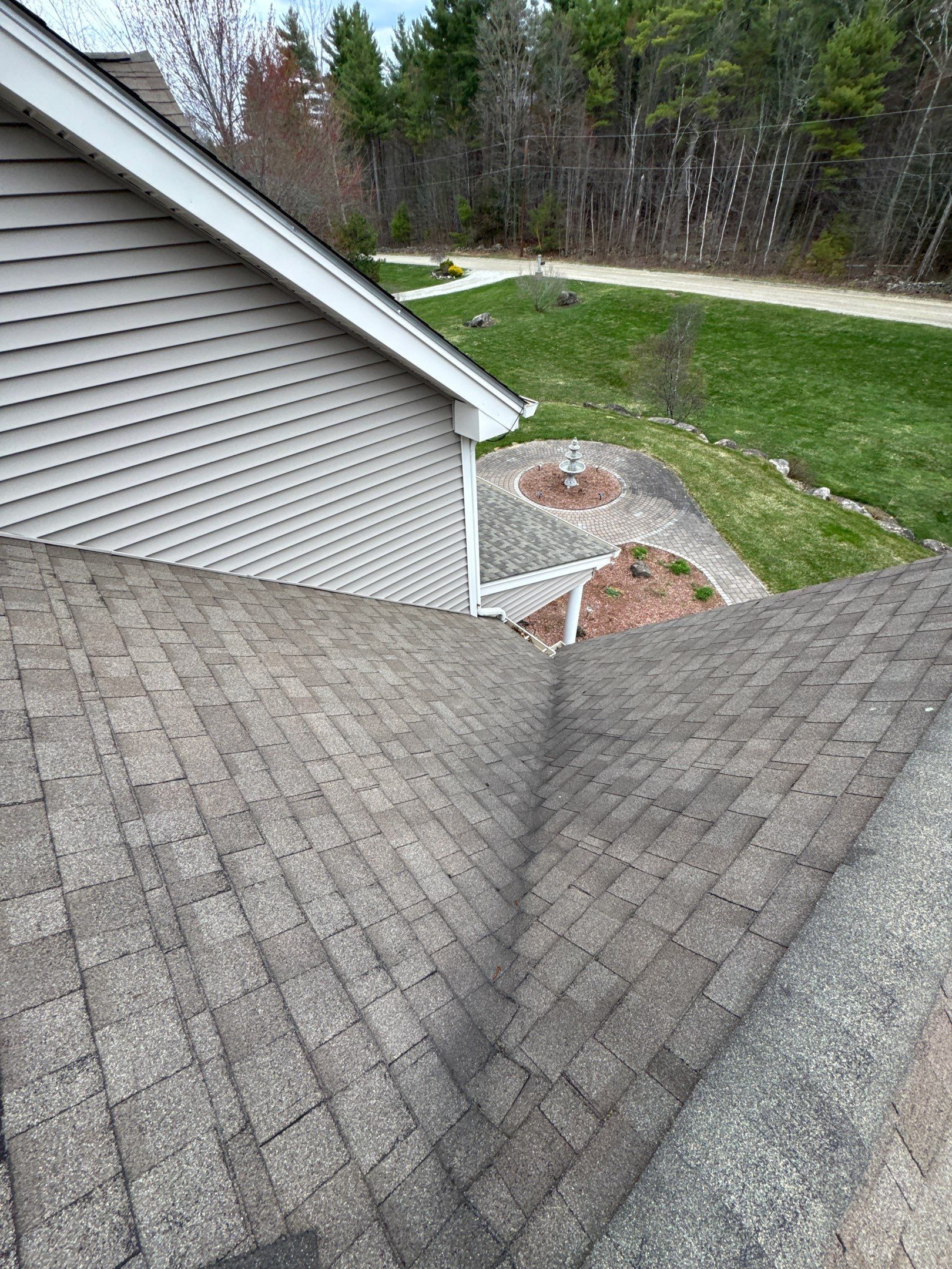 Roof Replacement in Brookline, NH with GAF Timberline HDZ Weathered Wood Shingles by Compass exteriors