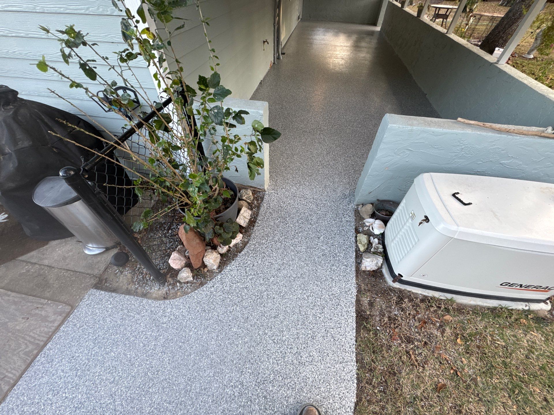 Carport in Chiefland, FL in Slate Stone by Cross Creek Concrete Coatings