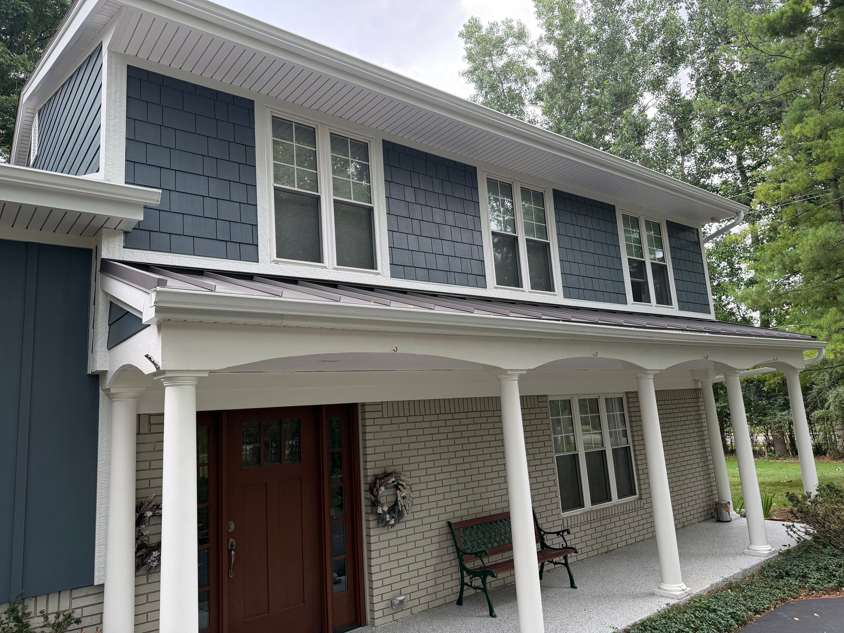 James Hardie Siding Replacement & Metal Roof by Bloomfield Construction & Restoration