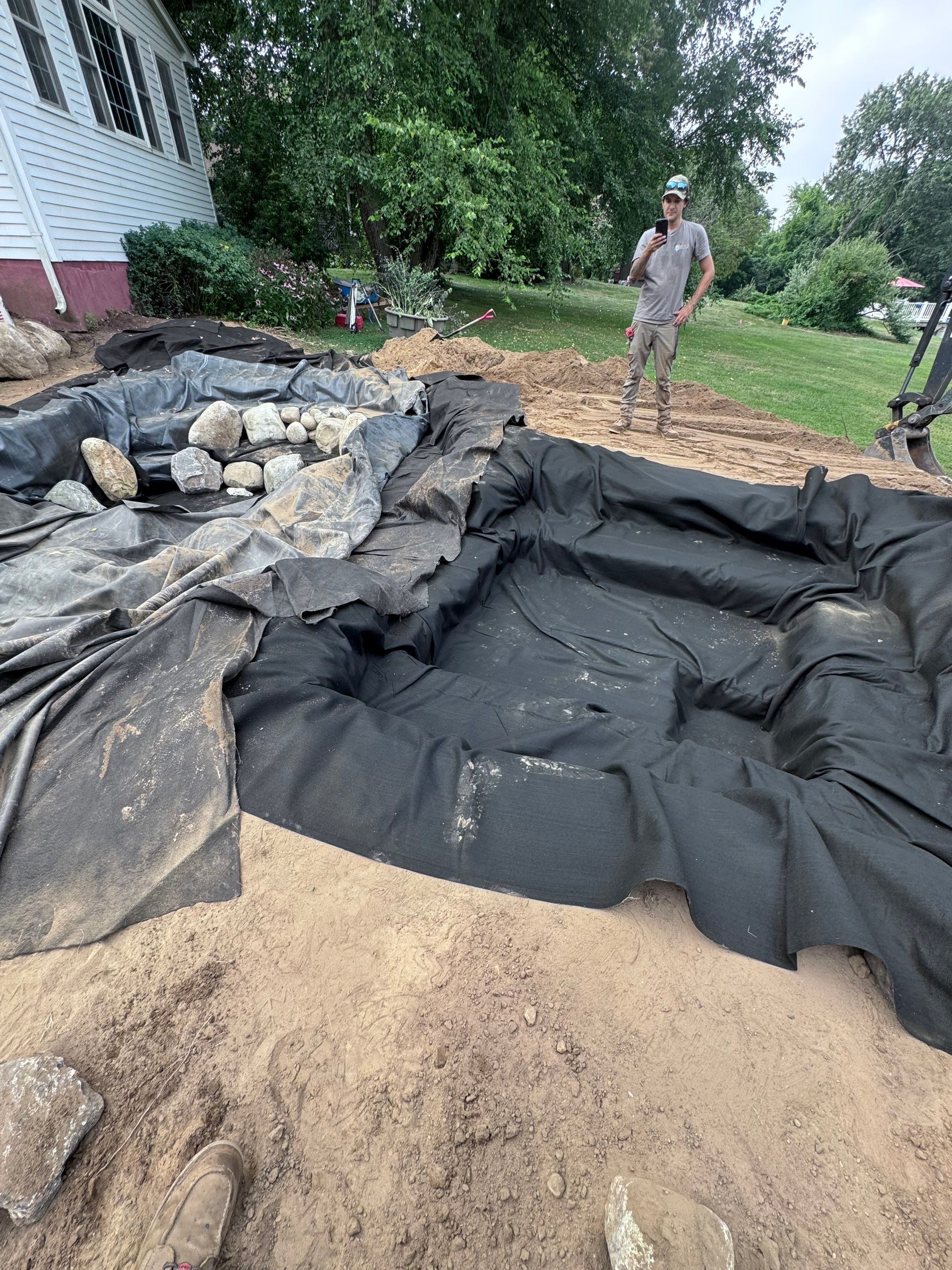 NEW 13’x18’x3' koi pond with 8' waterfall and lots of extra features by Wicked Water Gardens