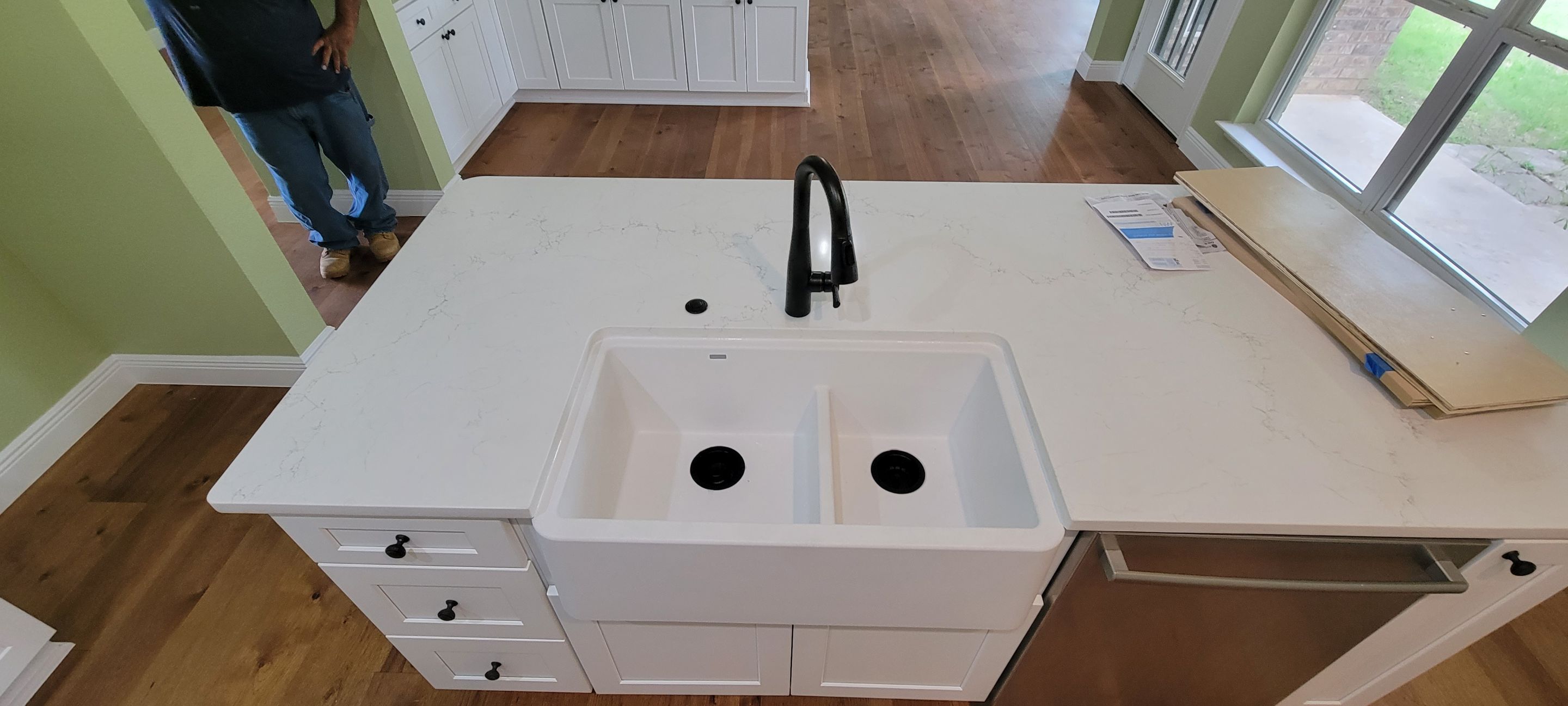 Pop of Green Kitchen Remodel in Devine TX by Legacy Bath and Kitchen 