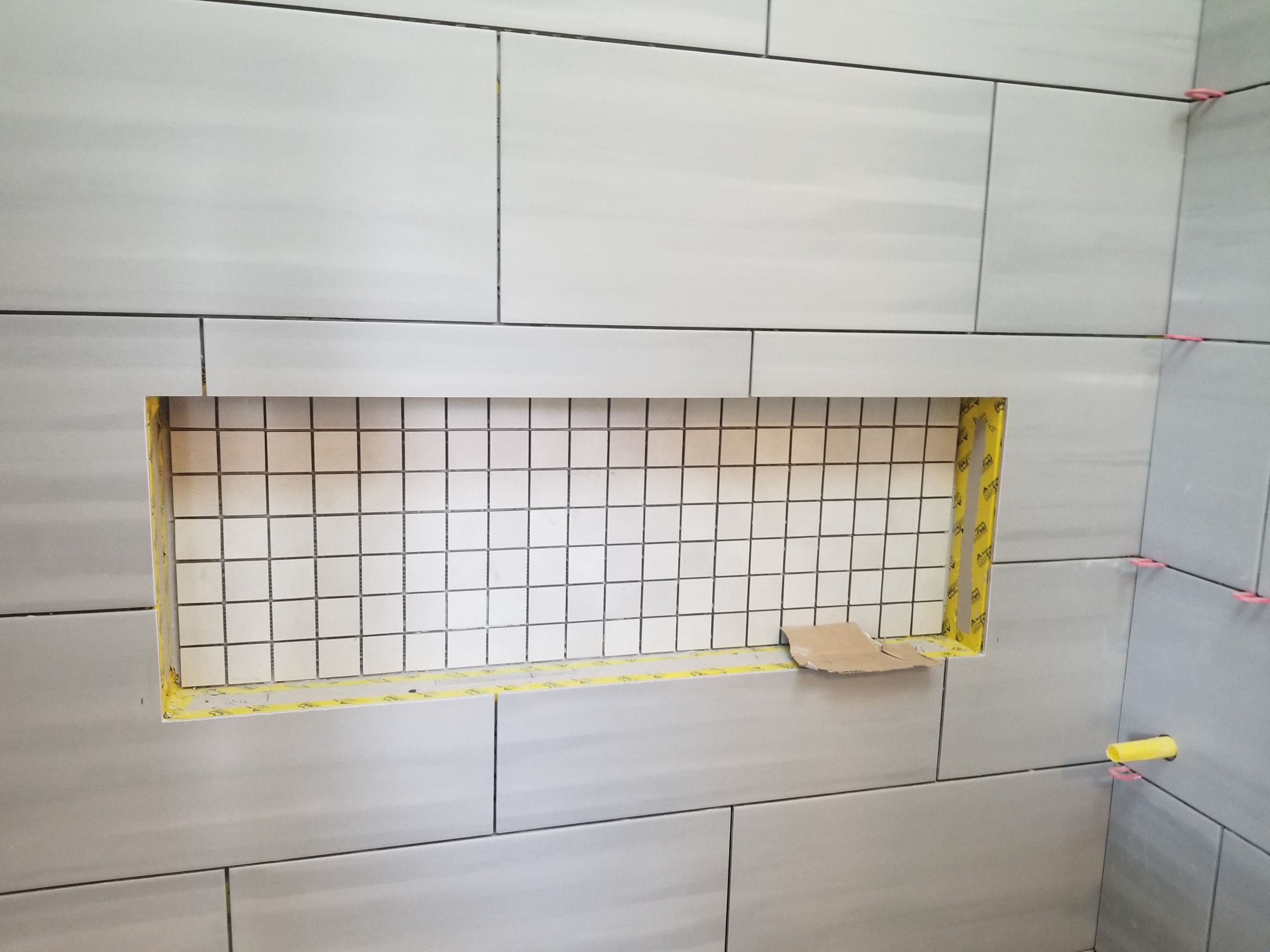 Remodel full bathroom new tile walk in shower plus 2nd half bath Powder room in Livonia, MI by Northwest Construction
