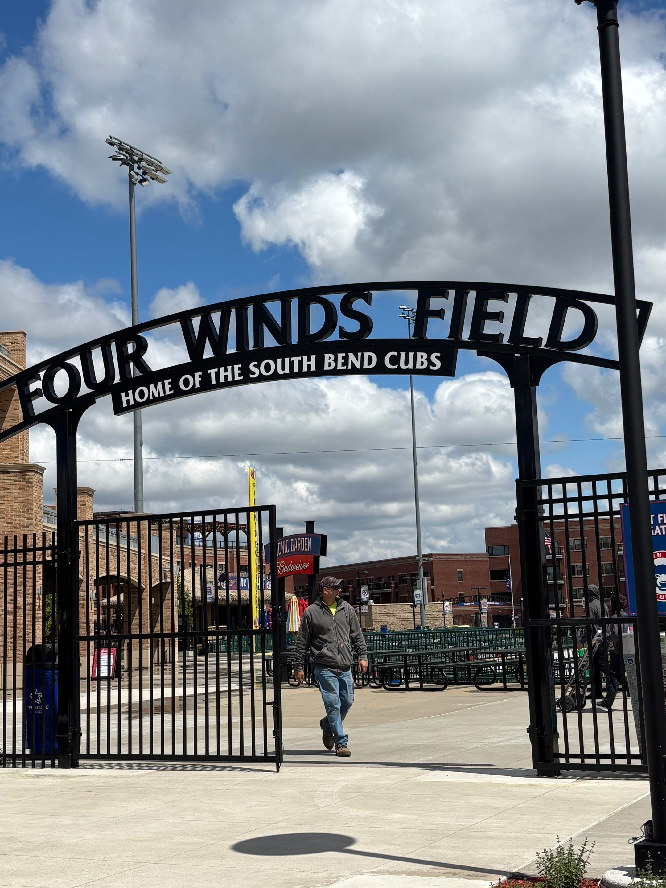 Custom Stadium Signage and Entrance Installation at Four Winds Field by Hayes Design co