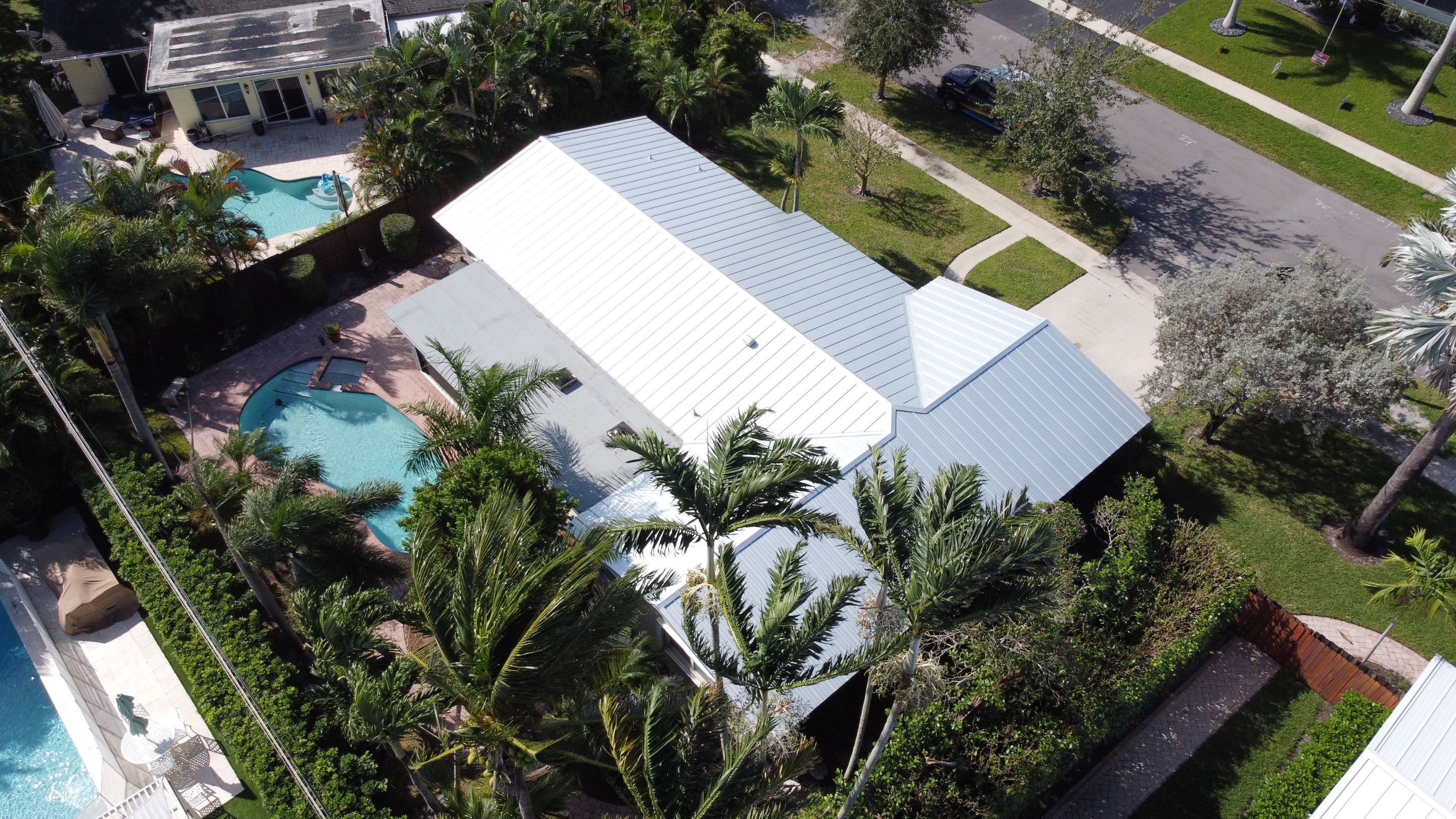 Residential Roofing Installation using 1" Nail strip metal roof by BLUES BROTHERS ROOFING