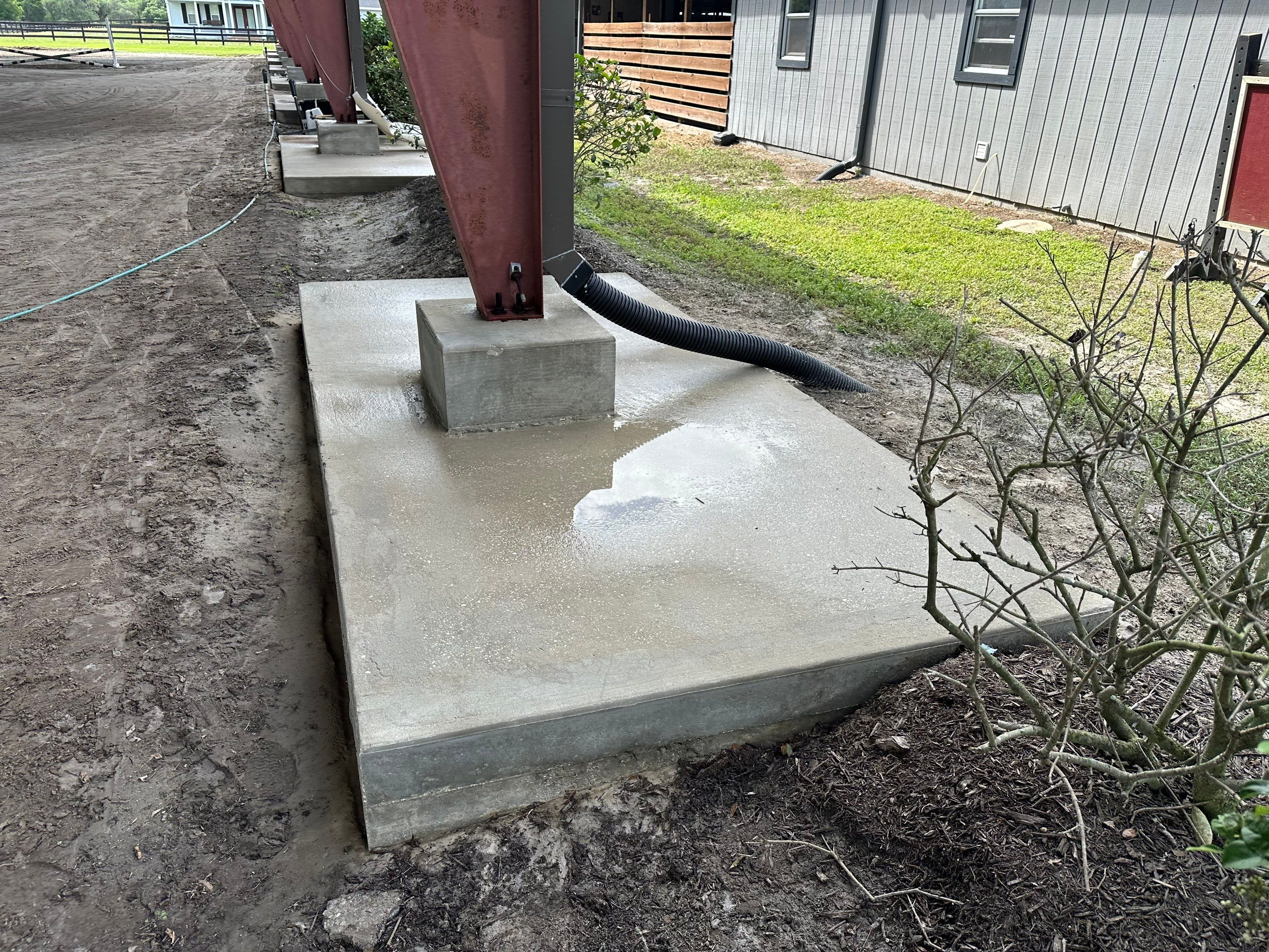 Vinyl Horse Fence & Concrete Pier Cleaning at Lesley Cox Equestrian, Parrish, FL | Sunshine AquaWash by Sunshine AquaWash