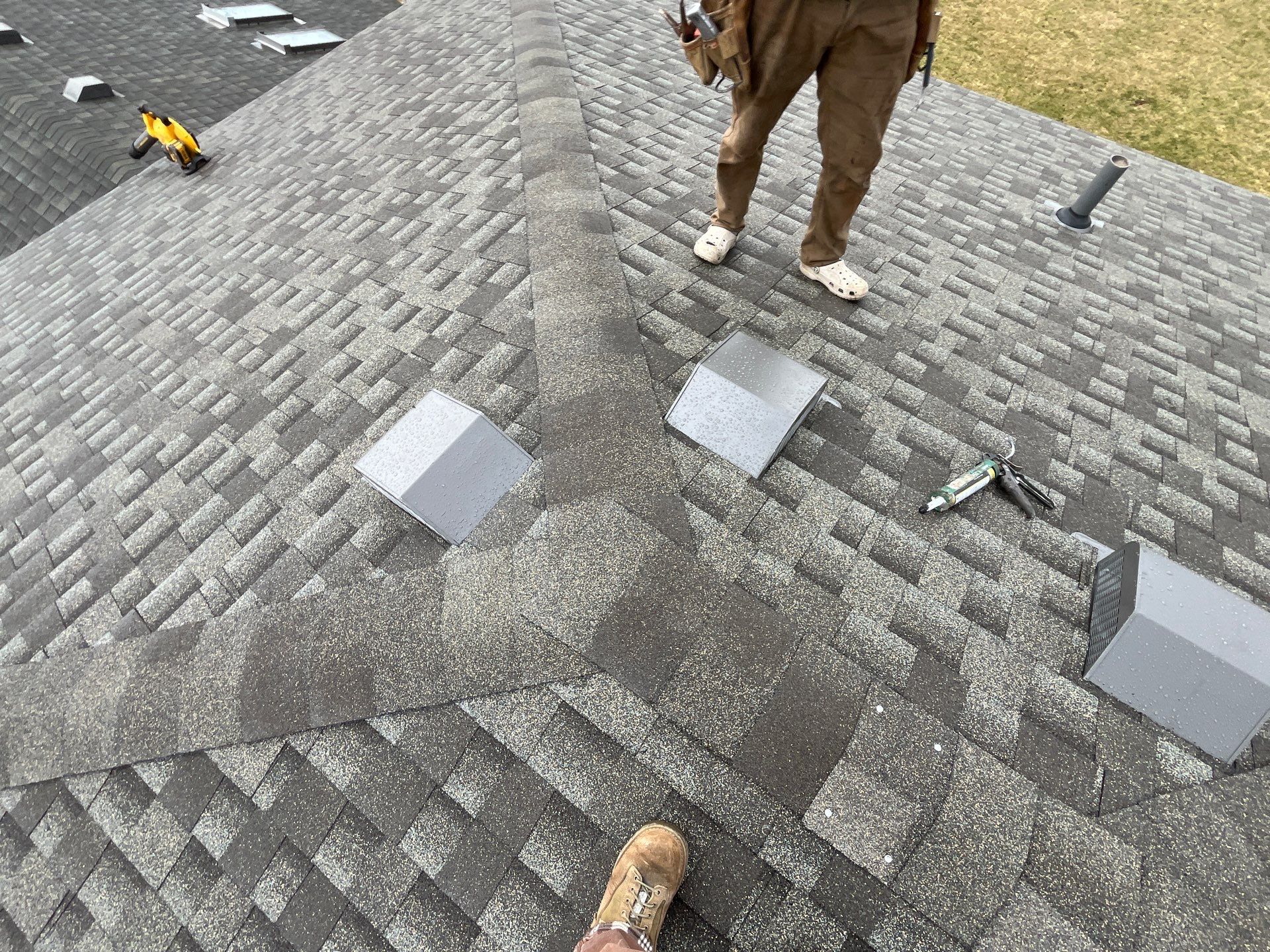 Residential Roofing Installation using GAF Timberline HDZ Weathered Wood by Nitro Roofing and Construction