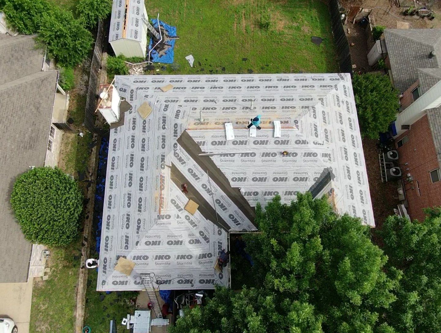 Residential Roofing Installation using Iko Dynasty Biscayne Bay Color by Becker Roofing and Exteriors