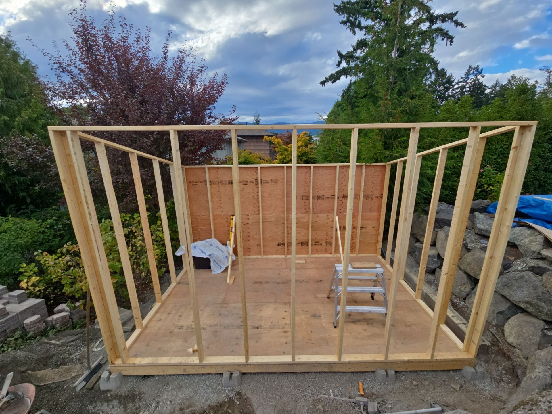 Backyard Transformation — Custom Shed, Paver Patio & Retaining Wall by Habanero Garden and Exterior Care