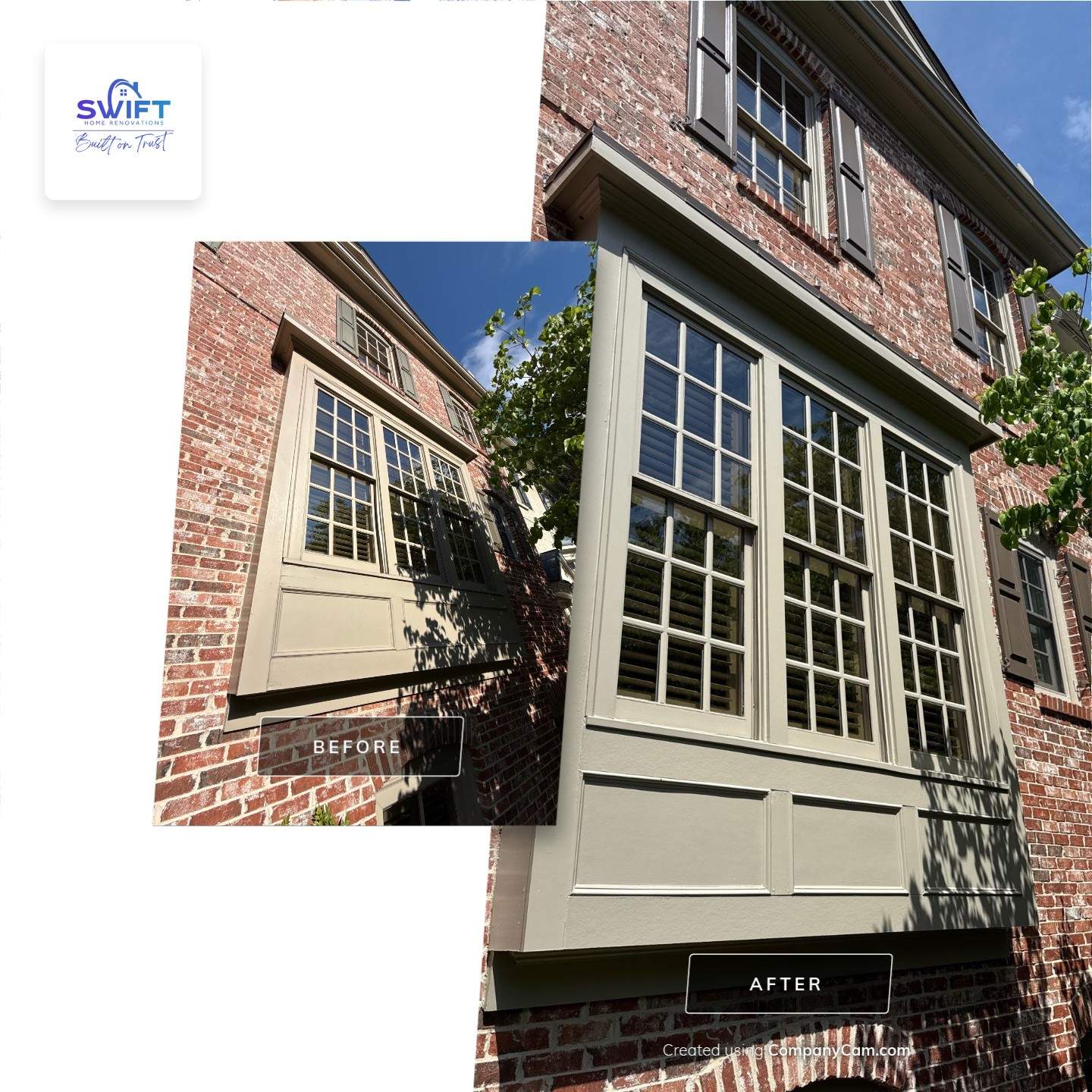Exterior Trim and Garage Door Painting for Smyrna Townhouse by Swift Home Renovations