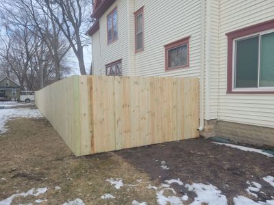 Pressure-Treated Wood Privacy Fence and Double Gate Installation in Waterloo