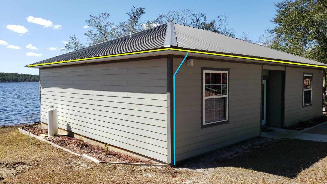 Gutter Installation Using Charcoal Grey K-Style Seamless Aluminum Gutters by Gutter Professors