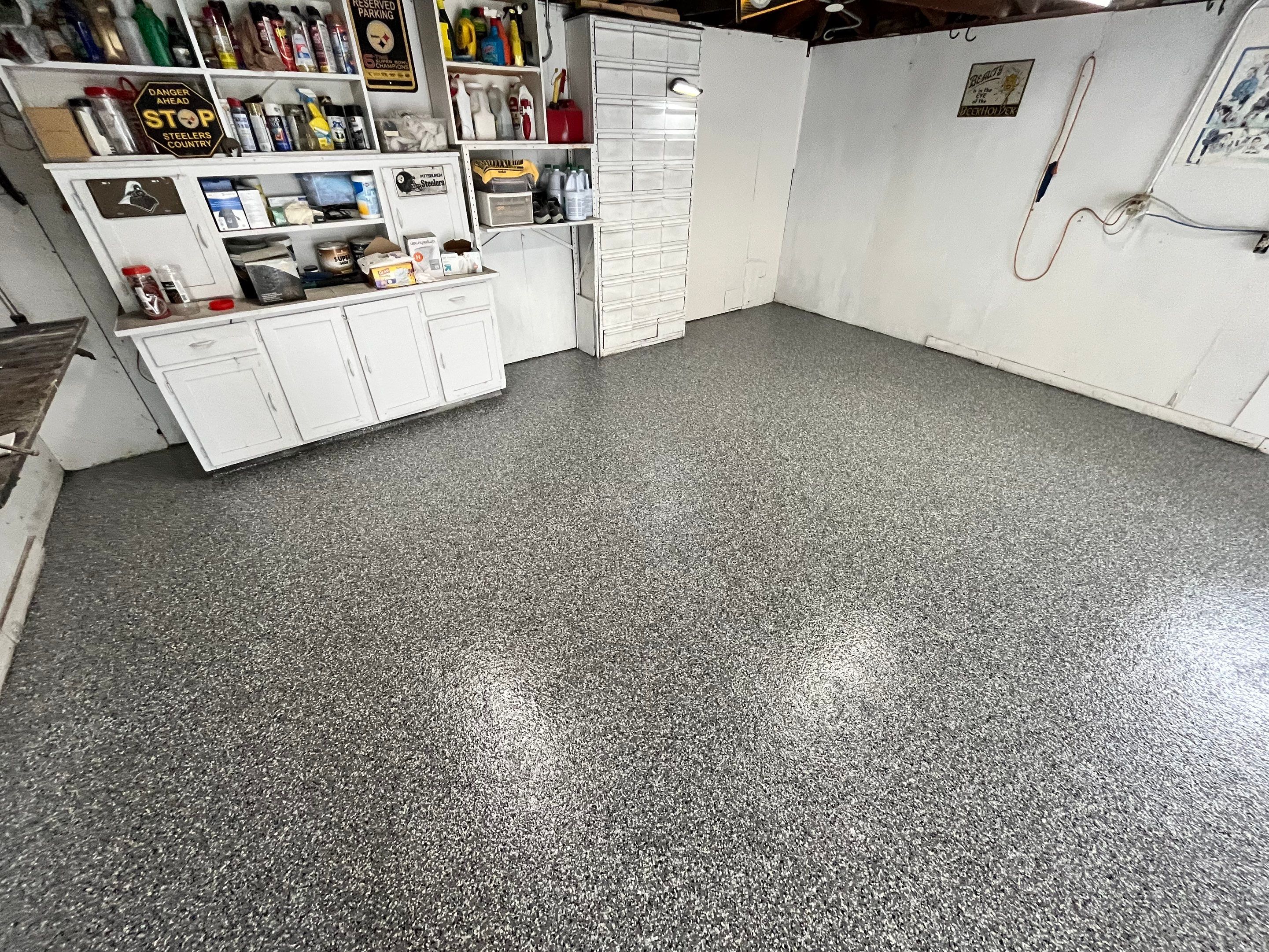 Nightfall Flake Garage Floor by Level 10 Coatings