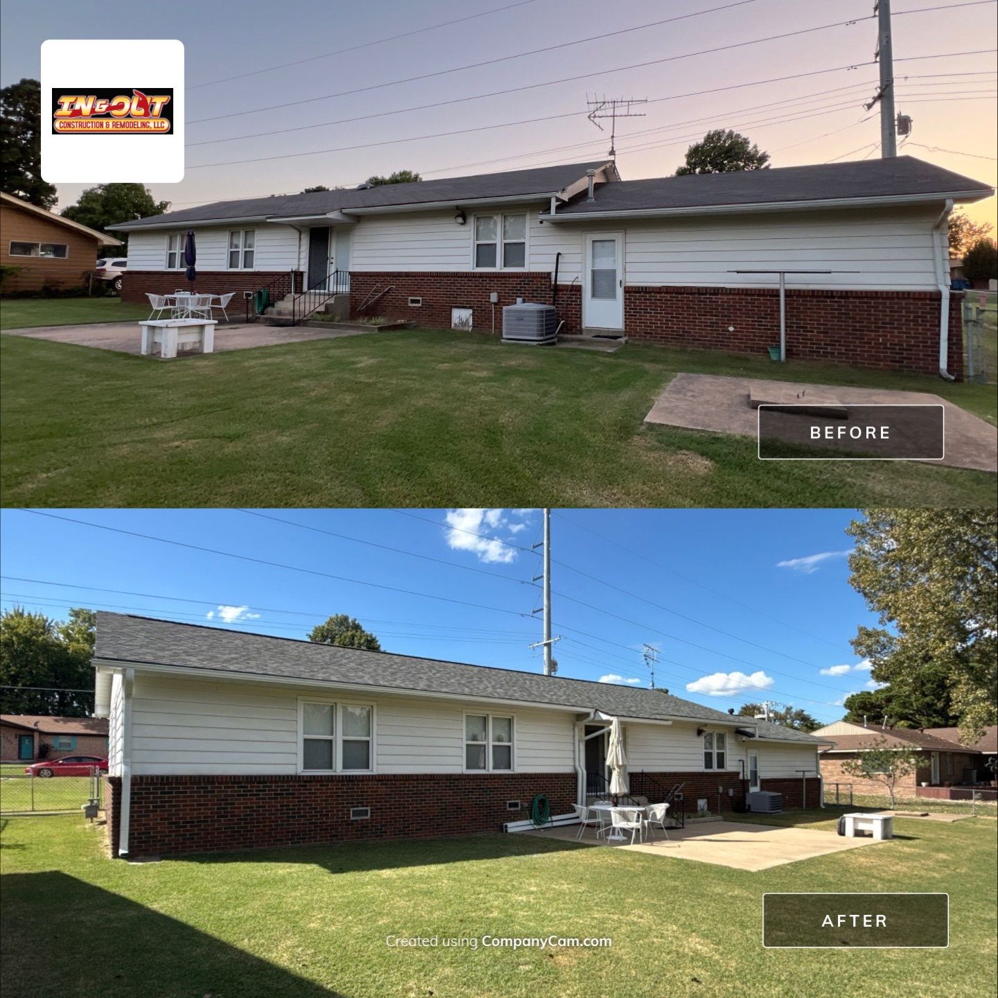 Hail & Wind Restoration paid by Insurance by In & Out Construction & Remodeling, LLC
